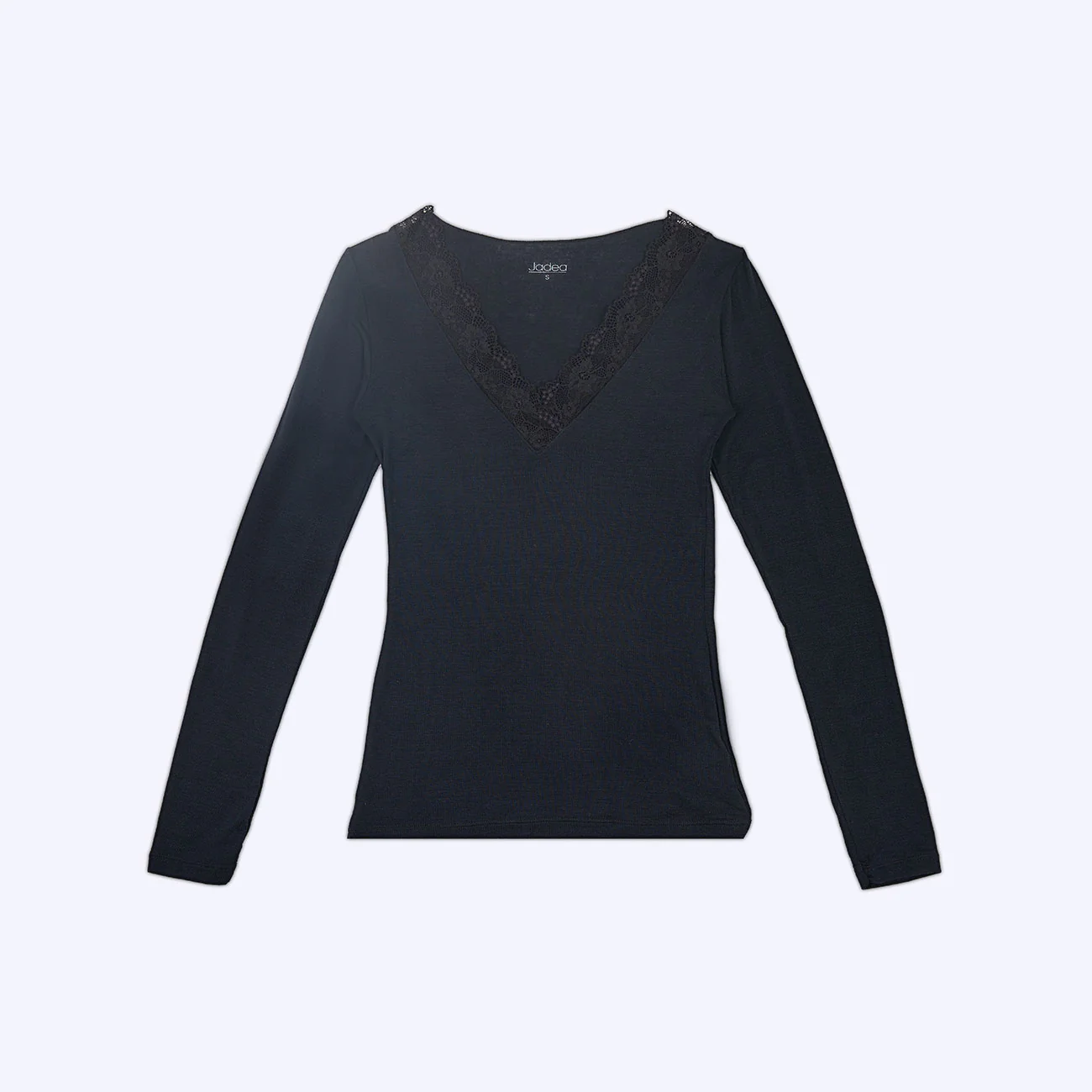 Maglia cashmere scollo a "v" con pizzo - Image 33