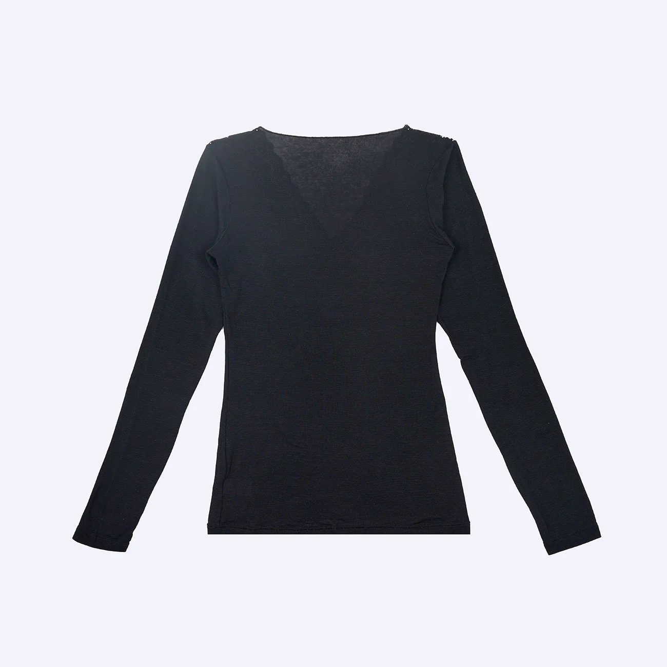Maglia cashmere con scollo a "v" e inserto in pizzo - Image 10