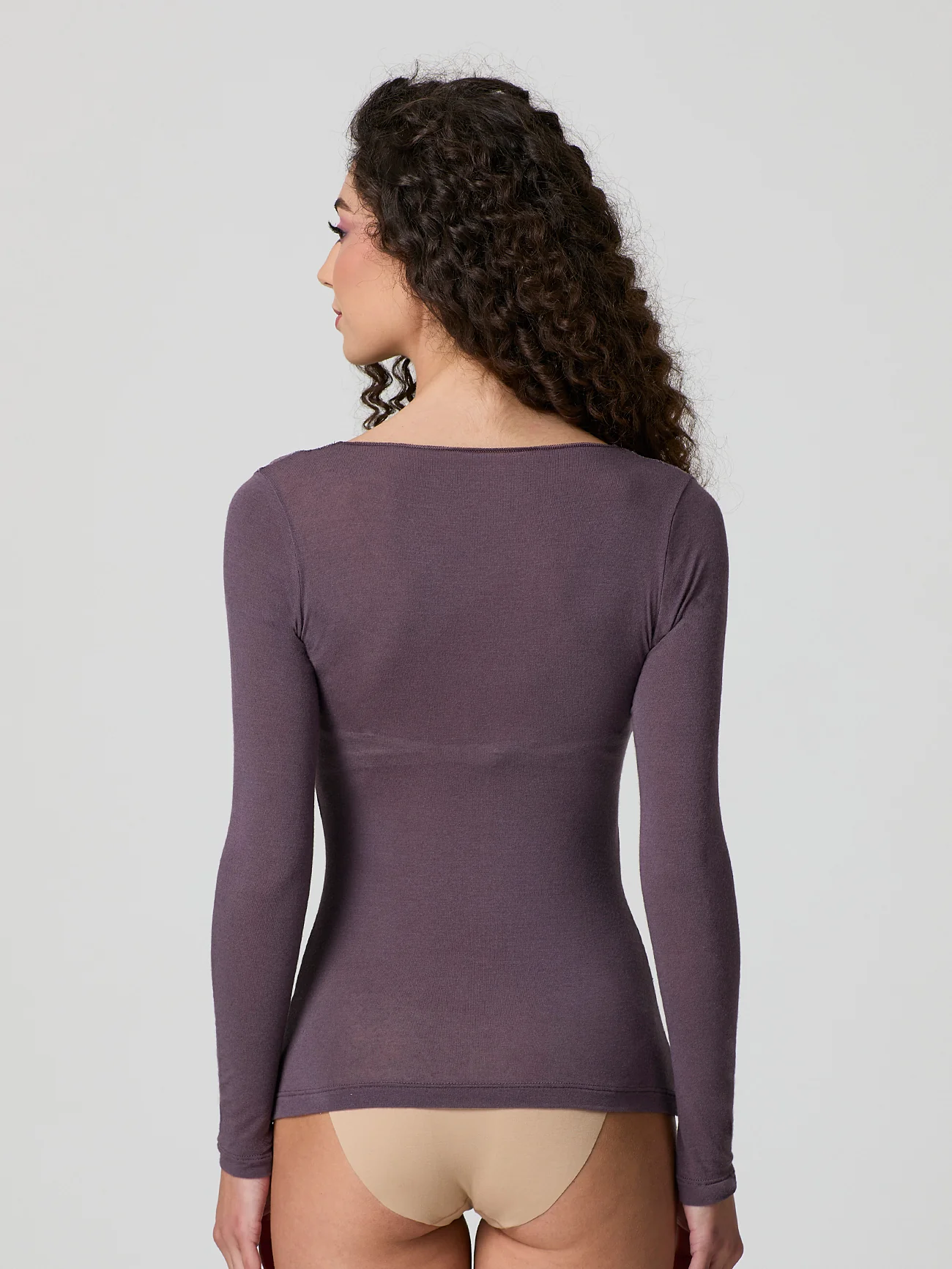 Maglia cashmere con scollo a "v" e inserto in pizzo - Image 13