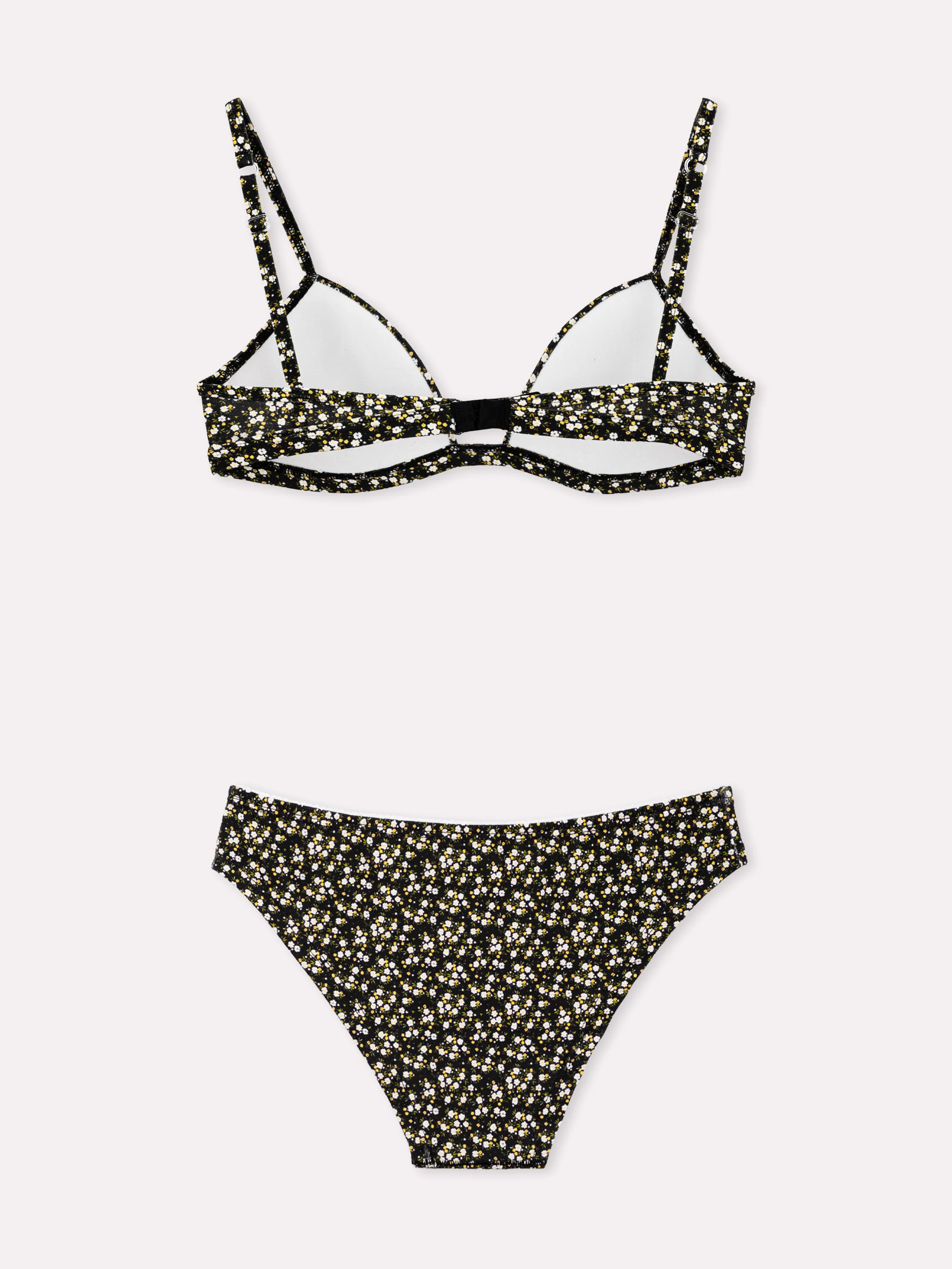 Coordinato triangolo e slip con stampa floreale serie Carezza - Image 6
