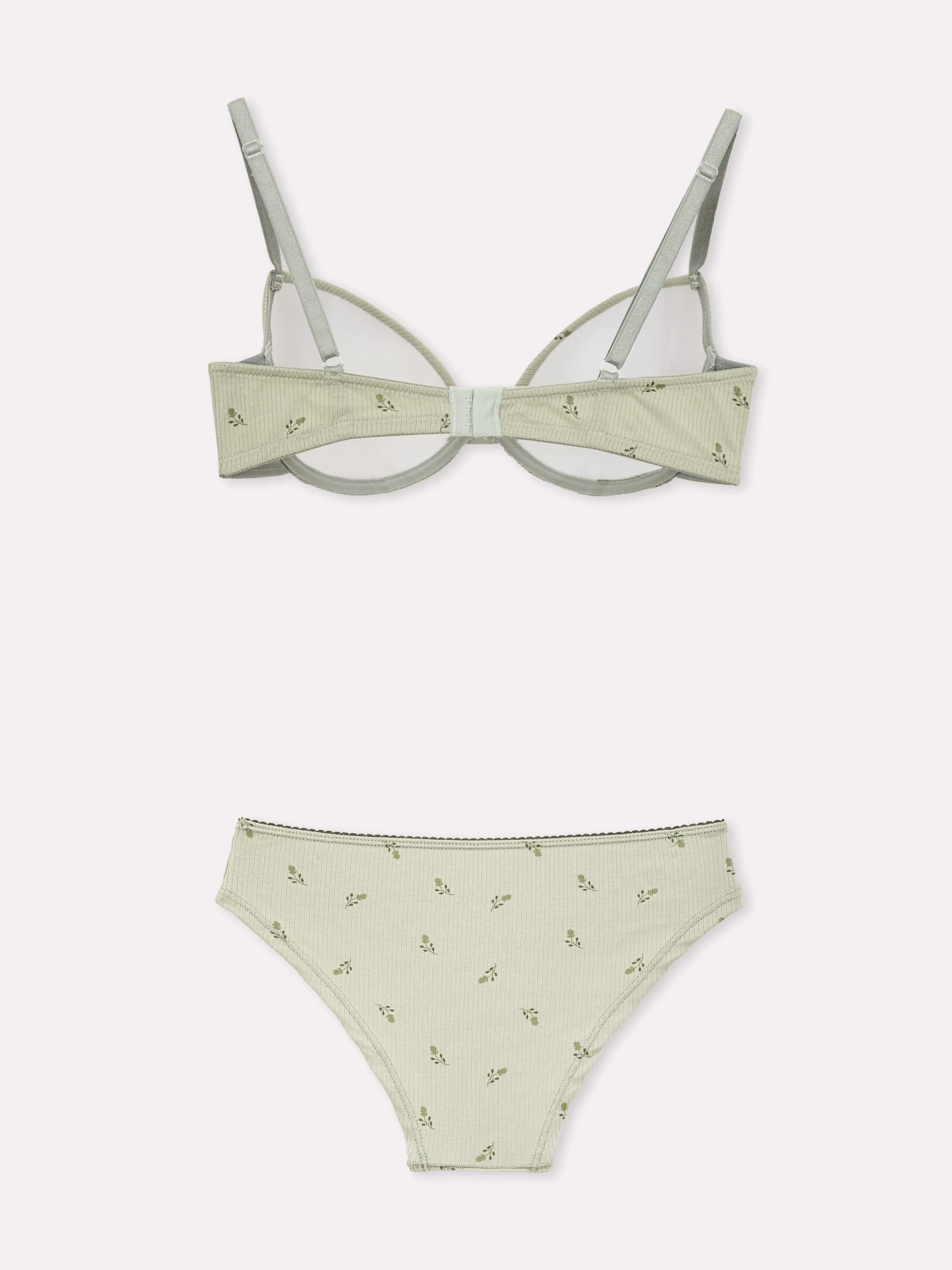 Coordinato push up e slip a costine serie Essenza - Image 3