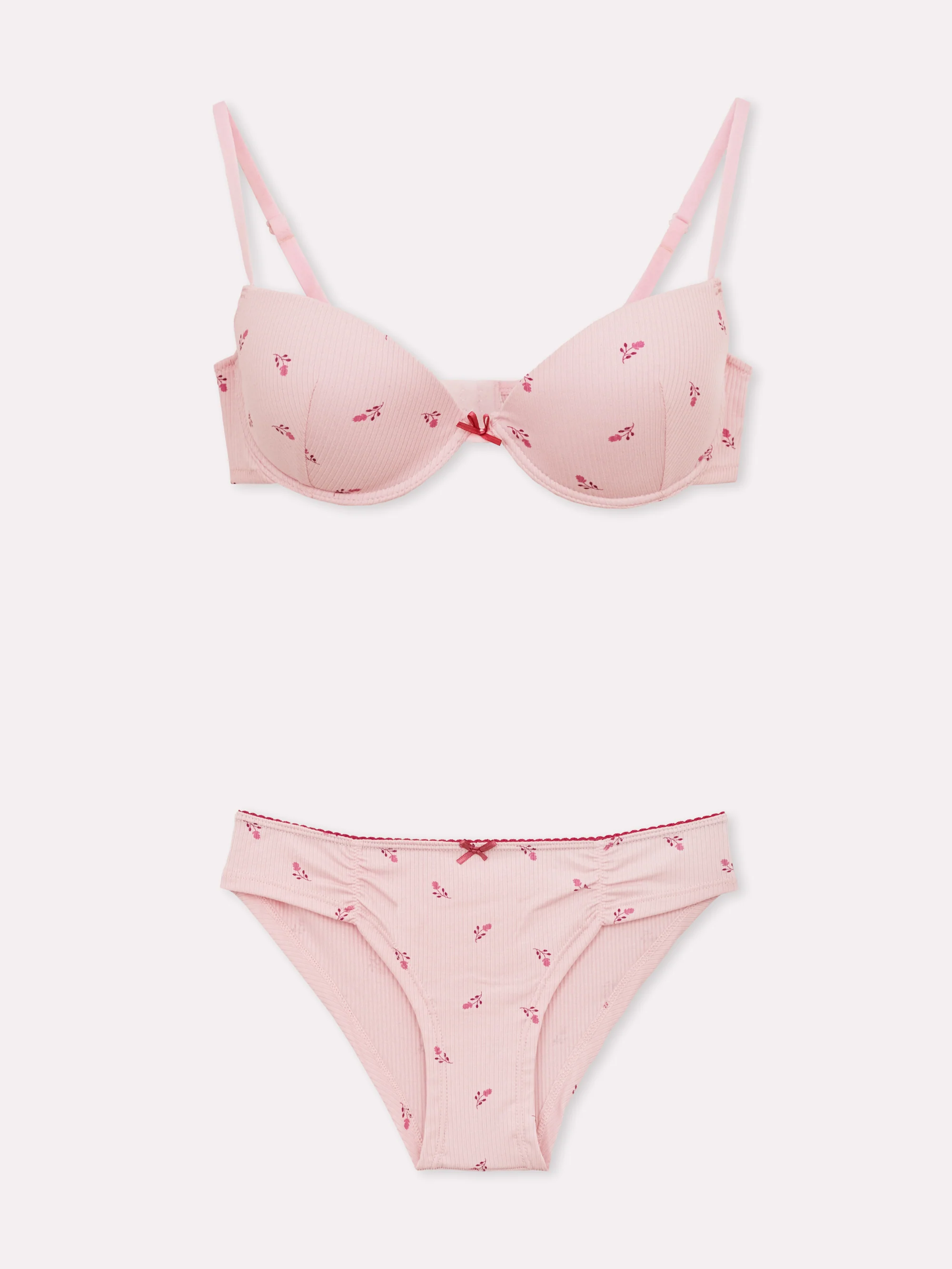 Coordinato push up e slip a costine serie Essenza - Image 5