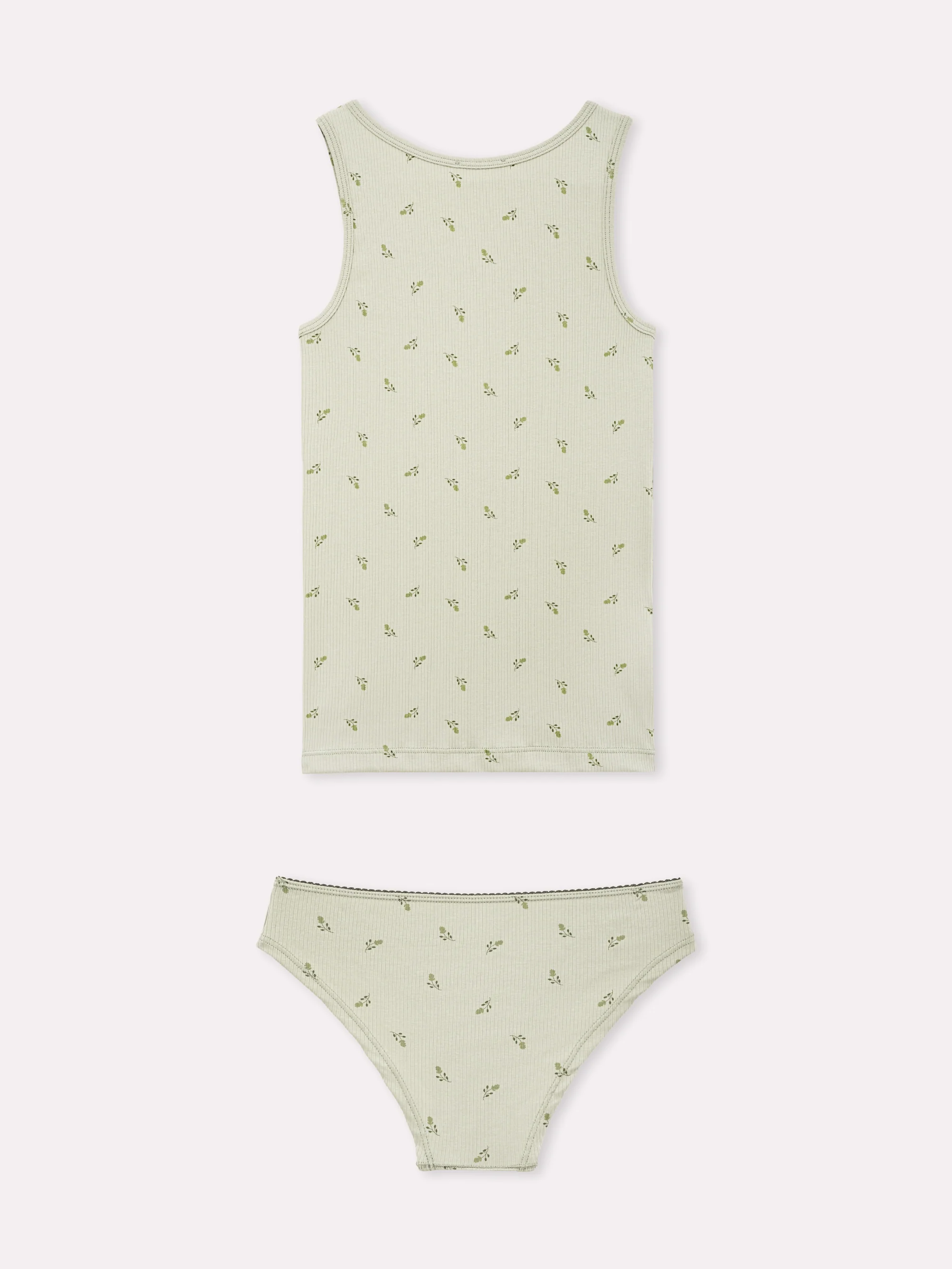 Coordinato canotta e slip a costine serie Essenza - Image 3