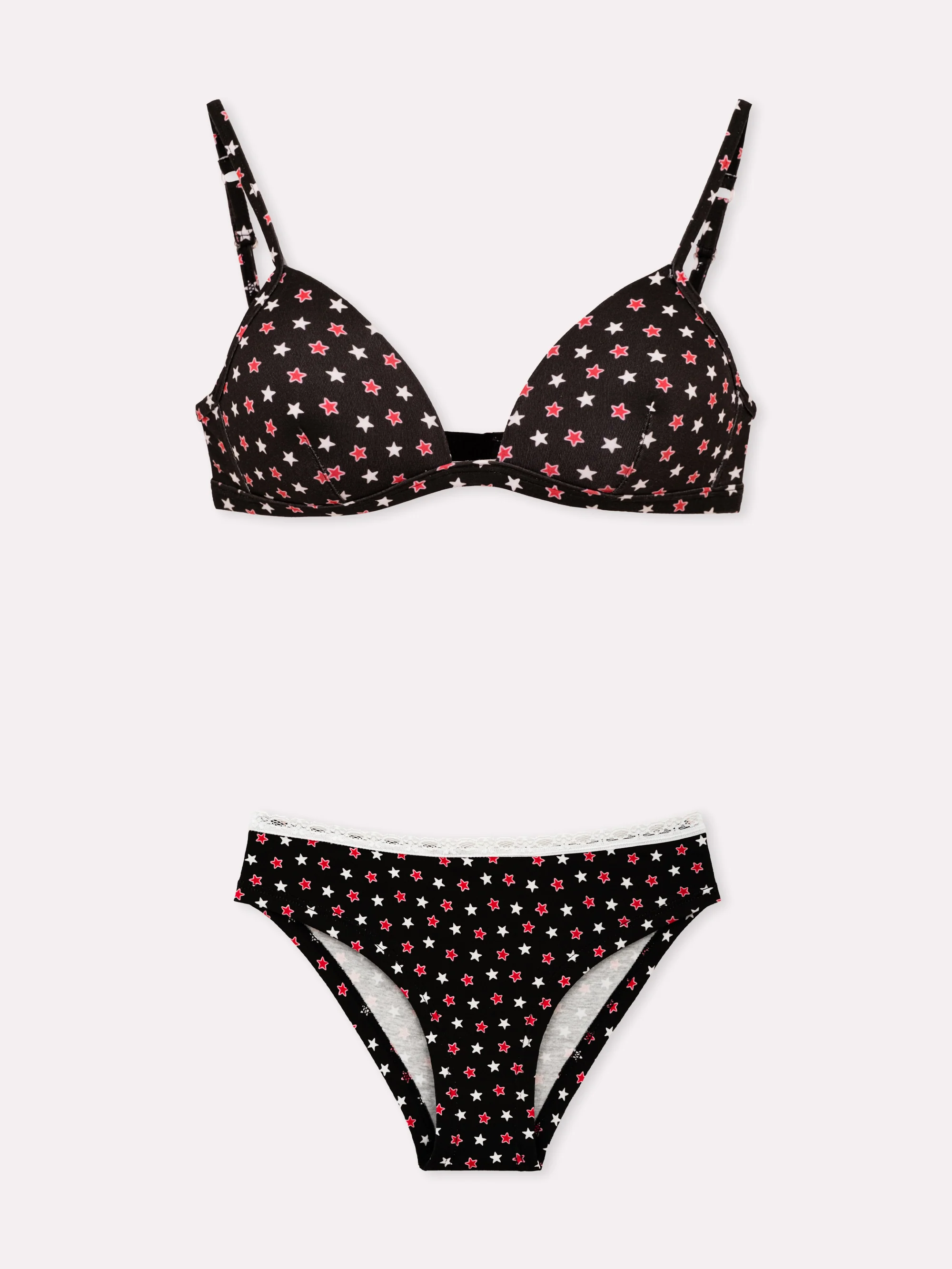 Coordinato triangolo e slip a fantasia mista serie Bacio - Image 2
