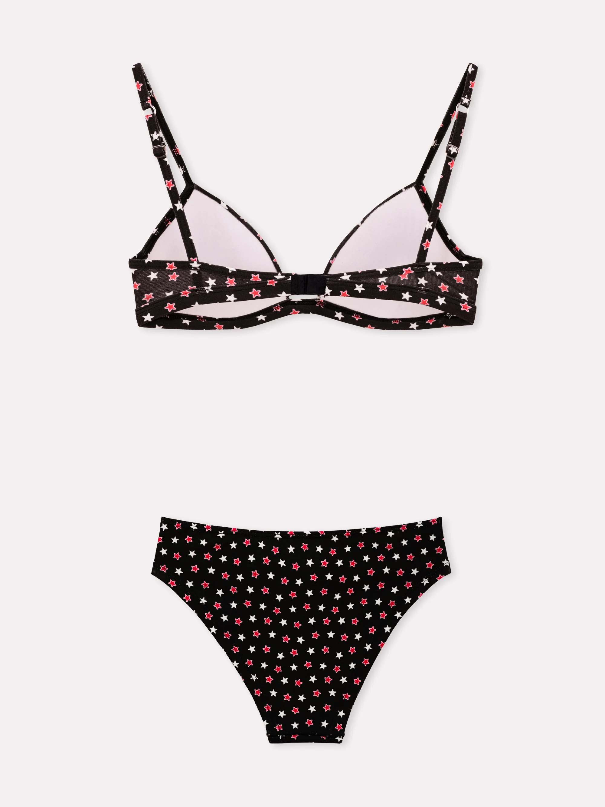 Coordinato triangolo e slip a fantasia mista serie Bacio - Image 3