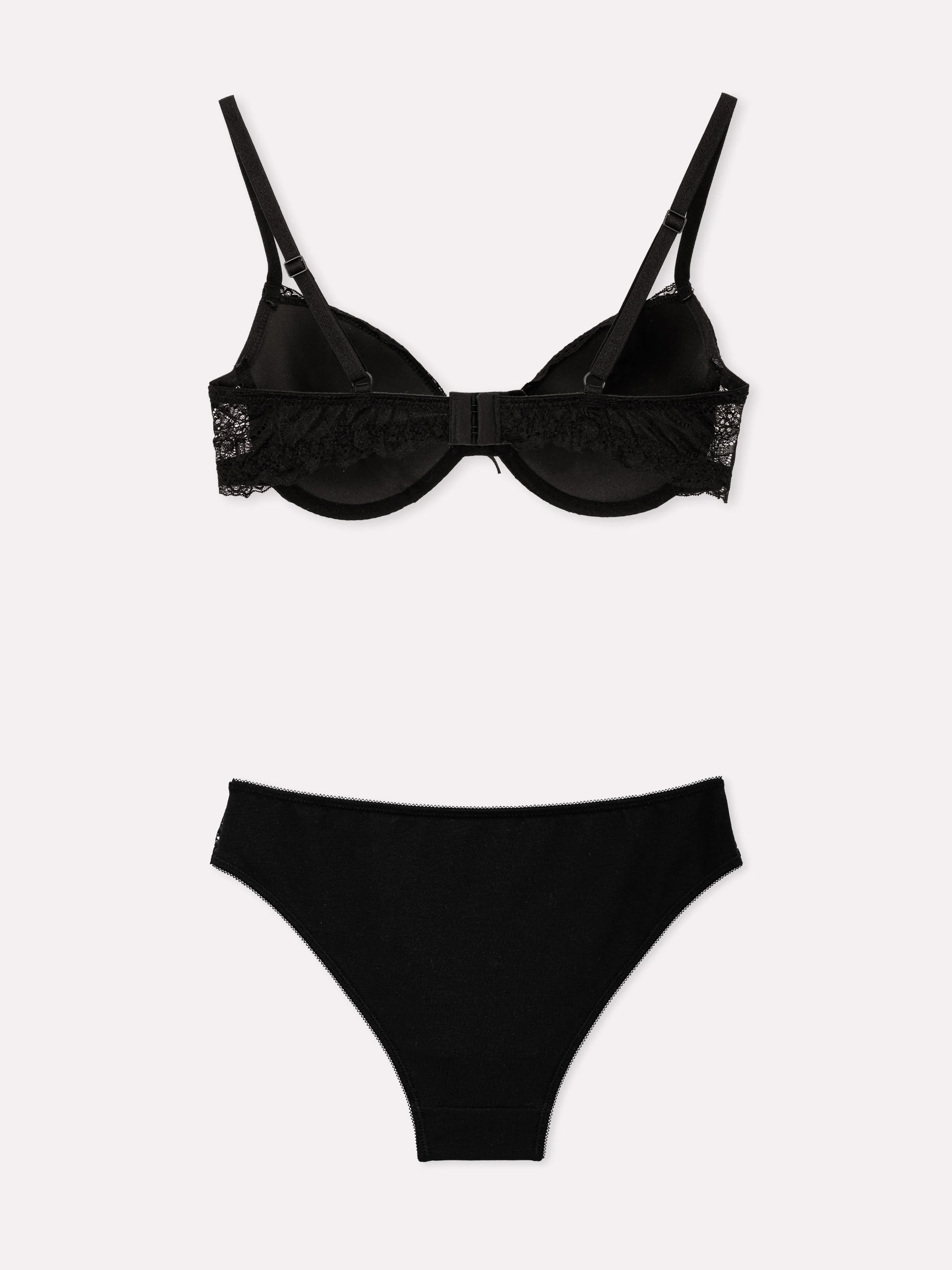 Coordinato push up e slip in pizzo floreale serie Diana - Image 6