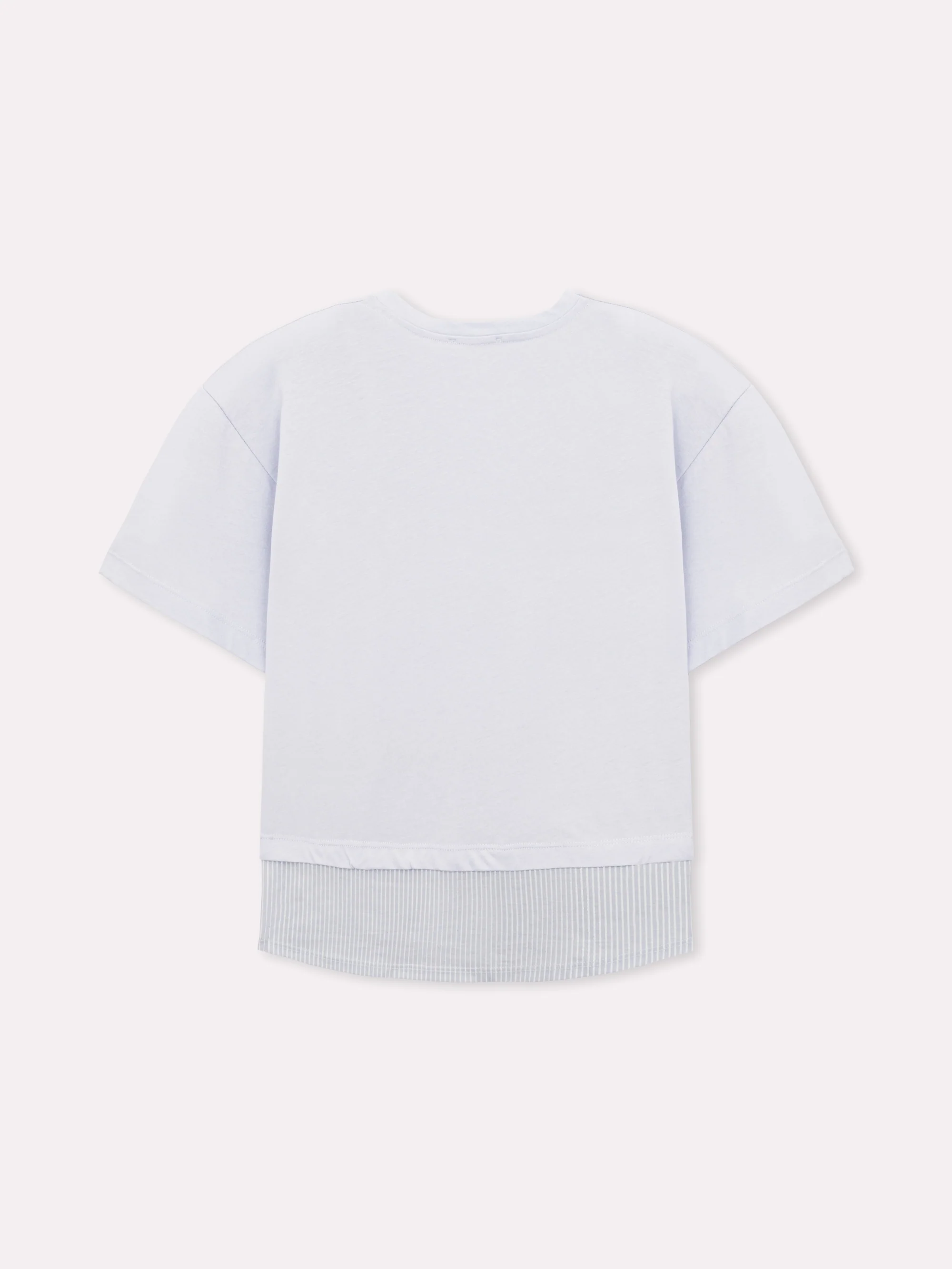 T-shirt oversize con inserto camicia - Image 11