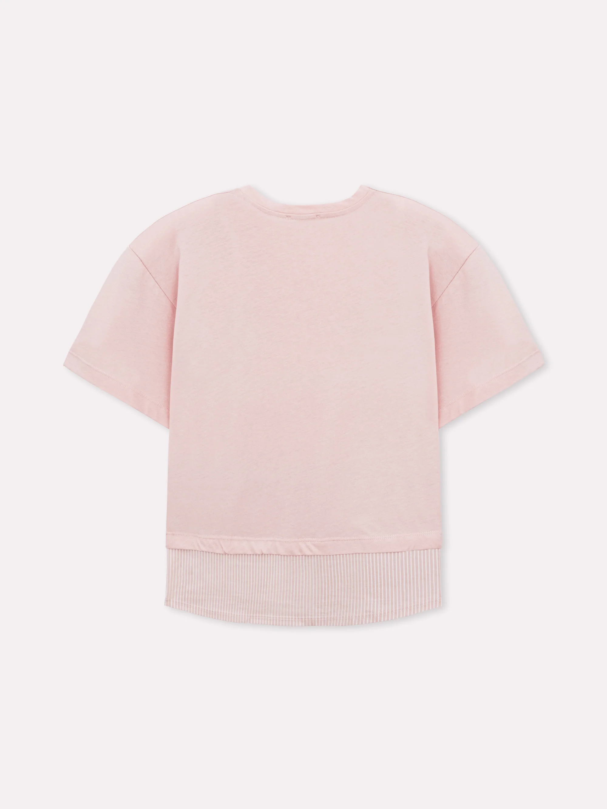 T-shirt oversize con inserto camicia - Image 5