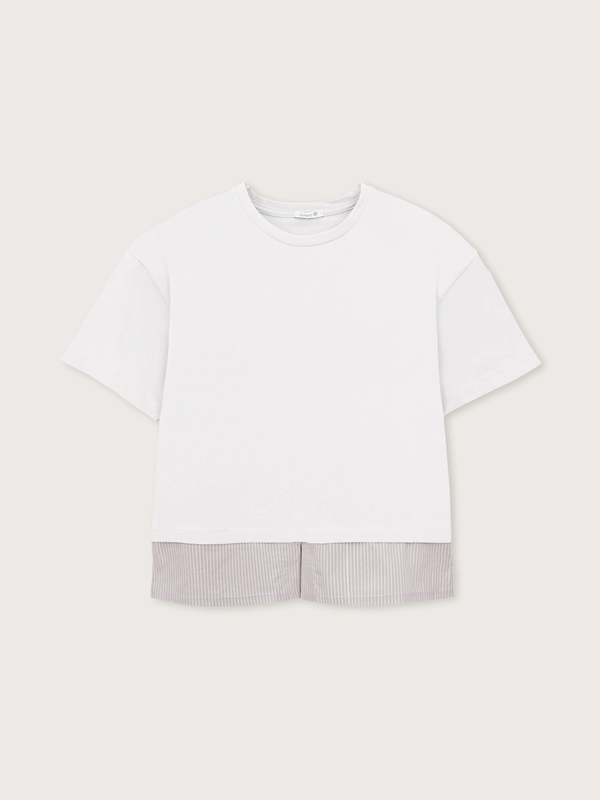 T-shirt oversize con inserto camicia - Image 7