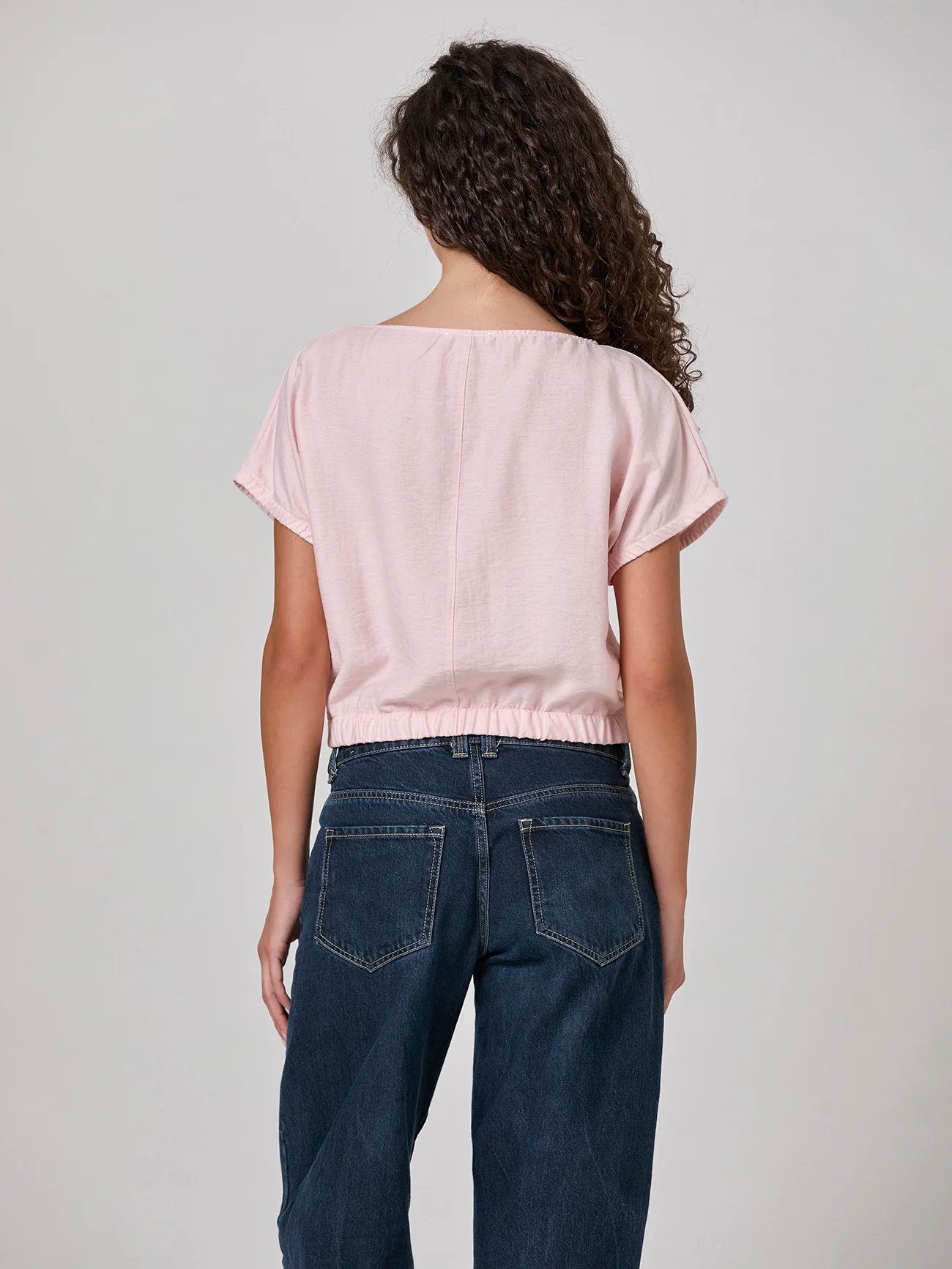 Maglia misto lino con scollo a barca - Image 3