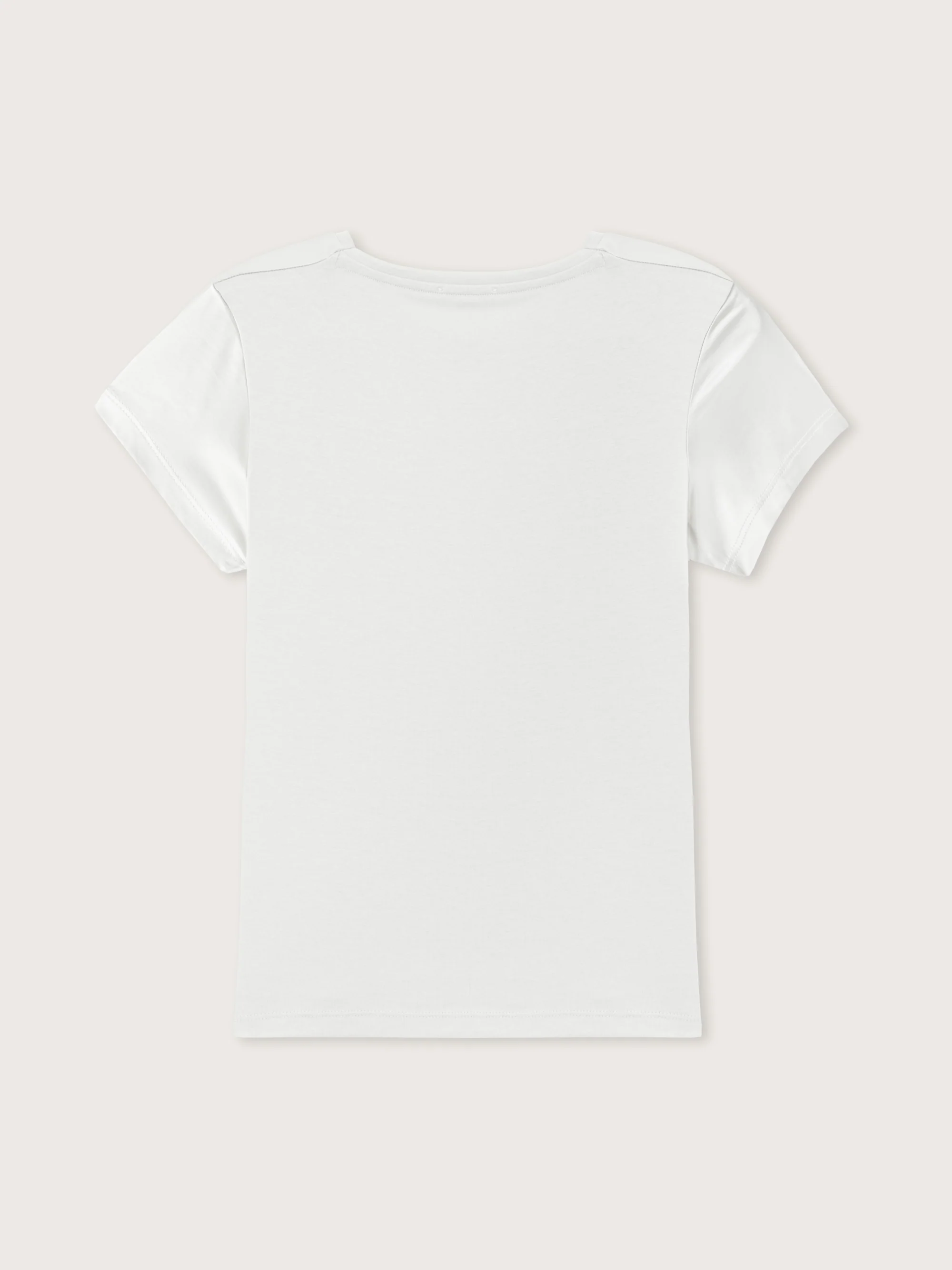T-shirt effetto seta e retro in cotone - Image 3