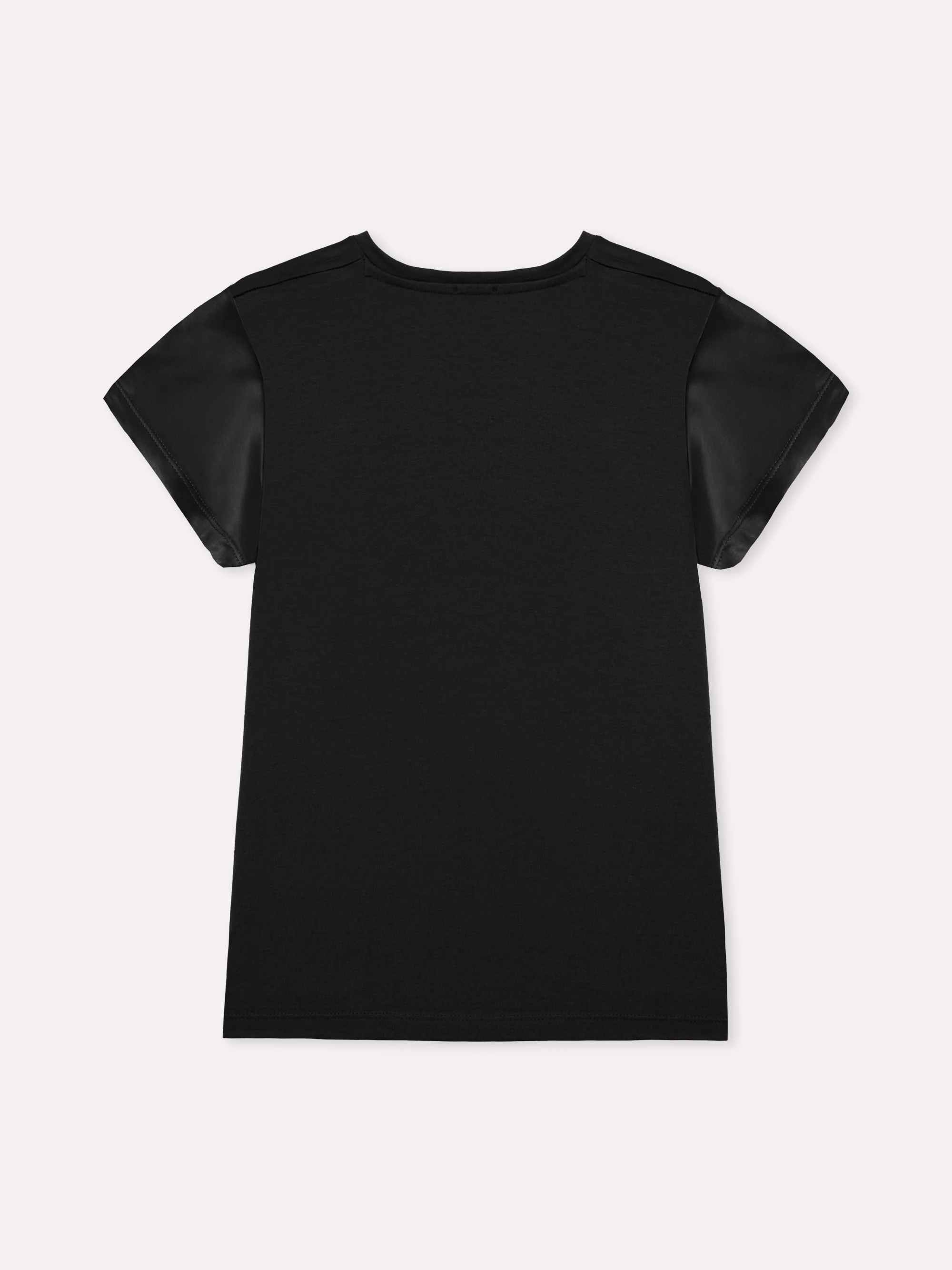 T-shirt effetto seta e retro in cotone - Image 7