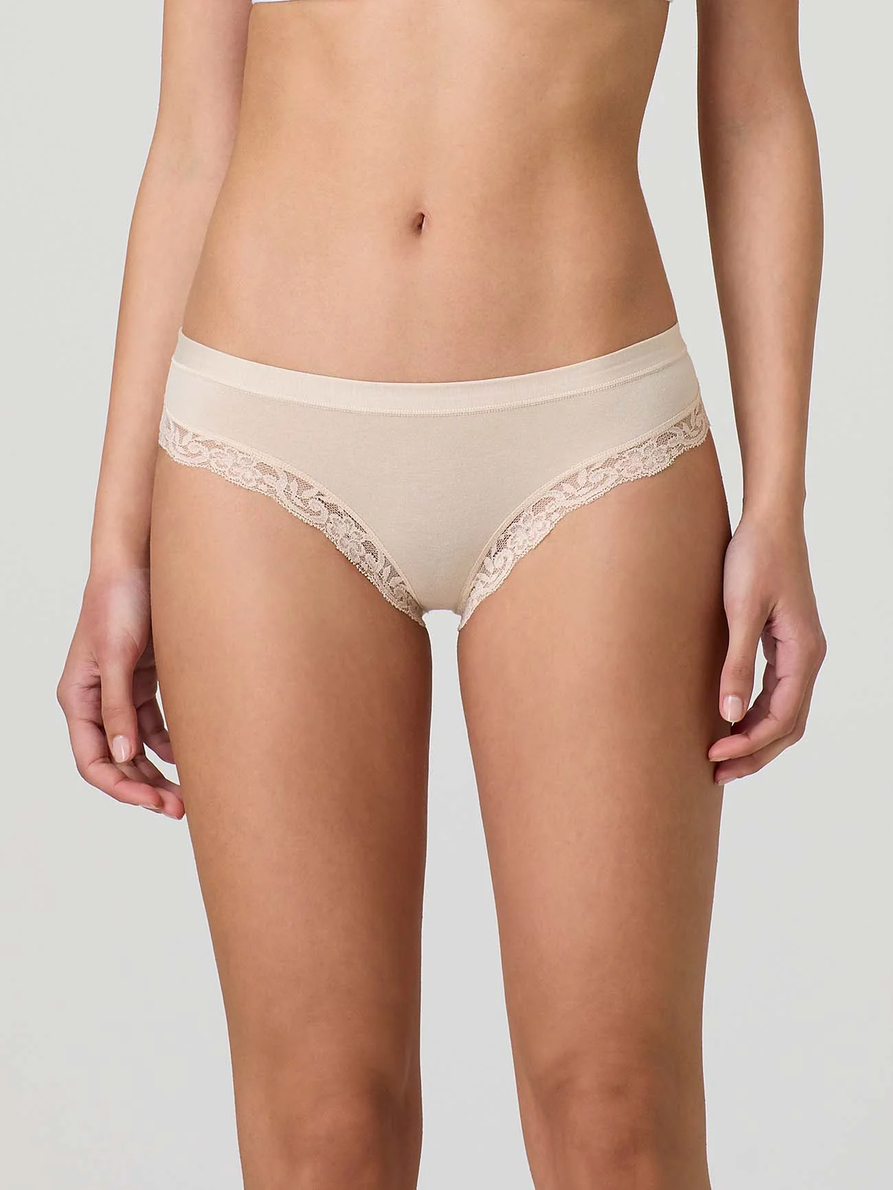Slip in cotone modal con fascia e pizzo giro gamba - Image 12