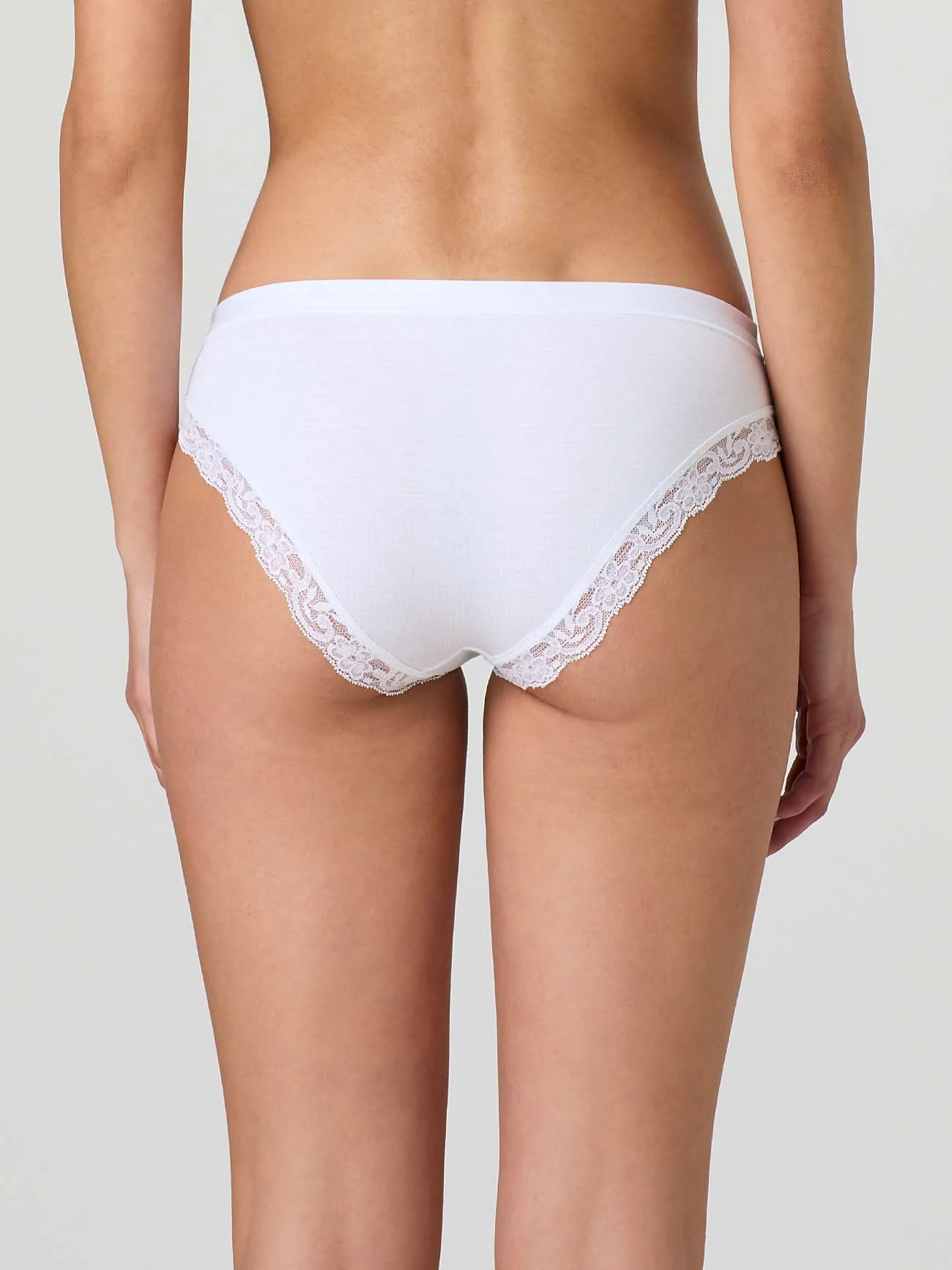 Slip in cotone modal con fascia e pizzo giro gamba - Image 3
