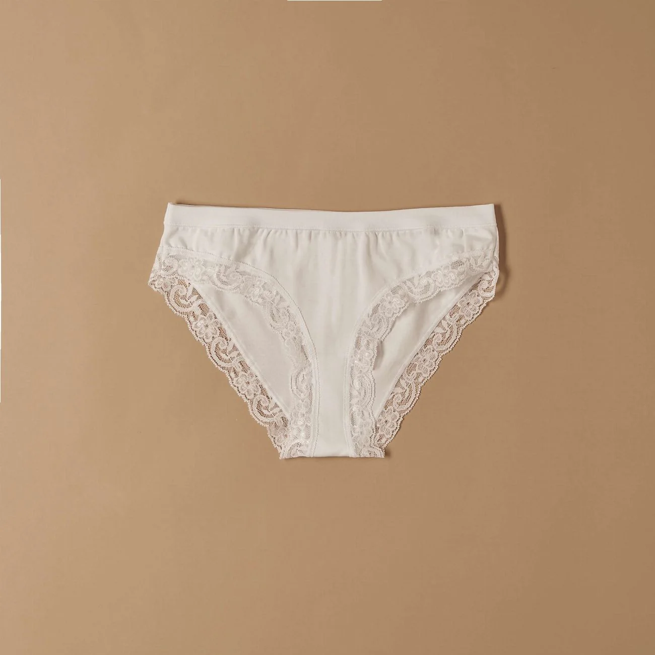 Slip in cotone modal con fascia e pizzo giro gamba - Image 4