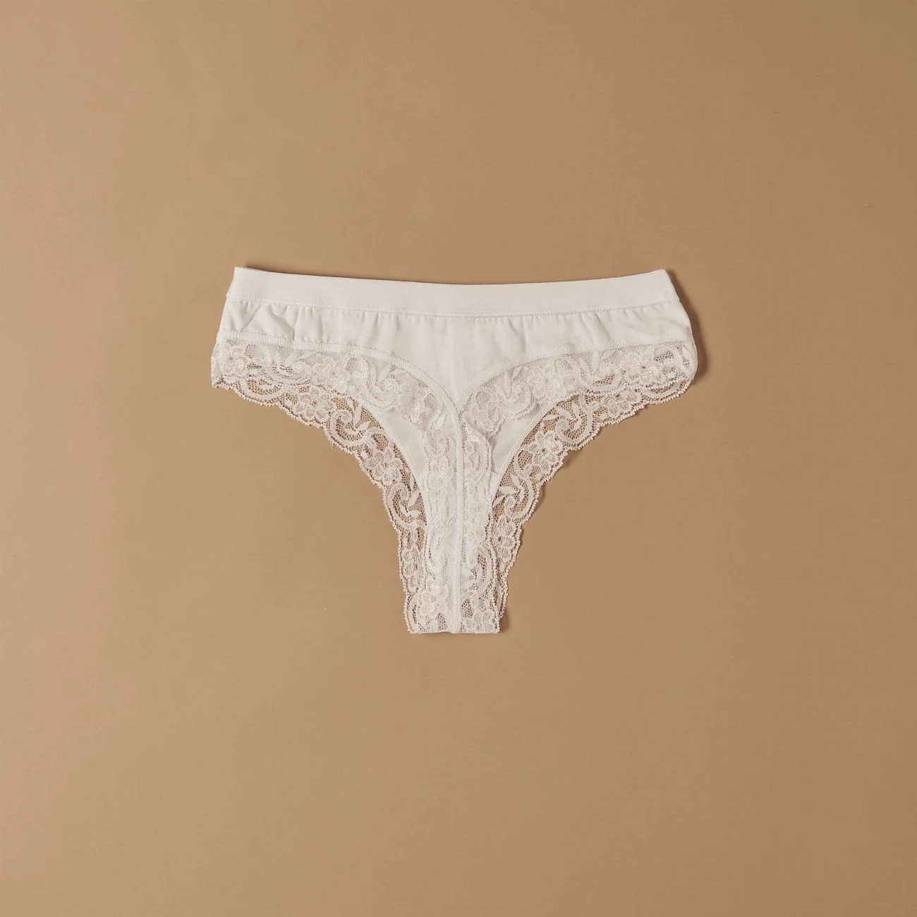 Perizoma in cotone modal con fascia e pizzo - Image 10
