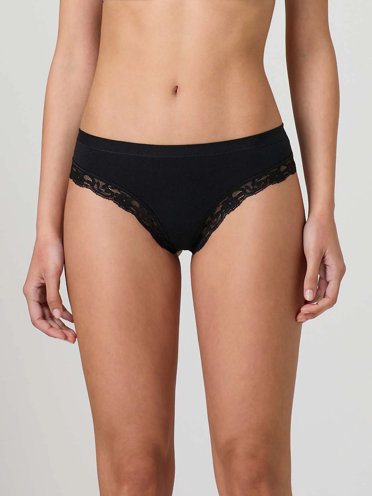 Perizoma in cotone modal con fascia e pizzo - Image 12