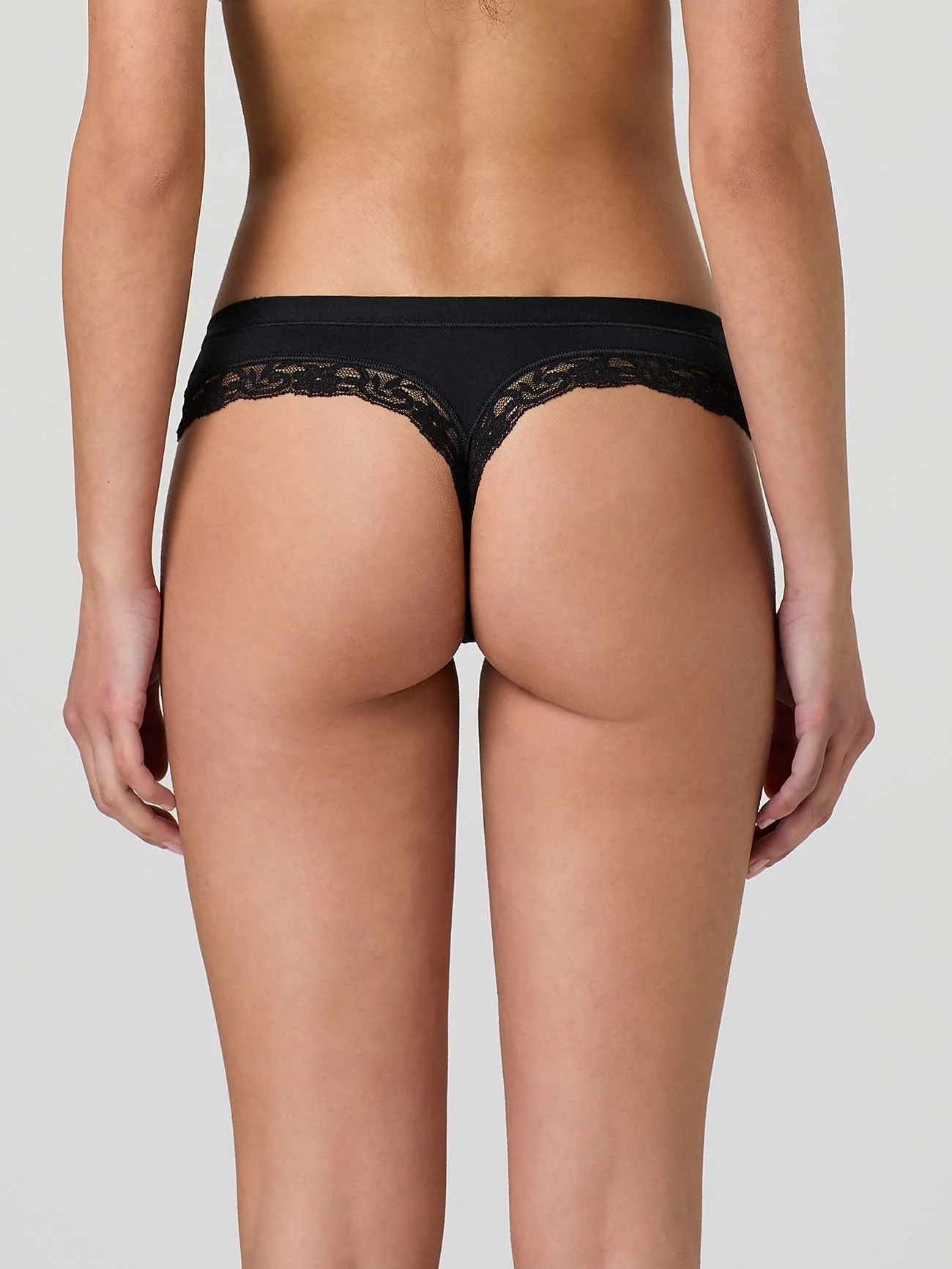 Perizoma in cotone modal con fascia e pizzo - Image 13
