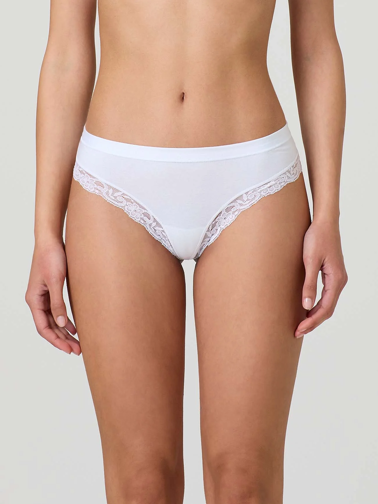 Perizoma in cotone modal con fascia e pizzo - Image 7
