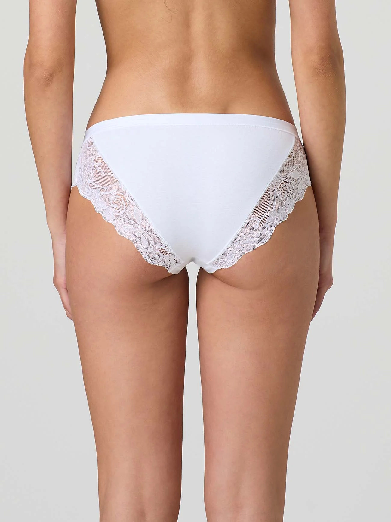 Slip in cotone modal con fascia e pizzo laterale - Image 3