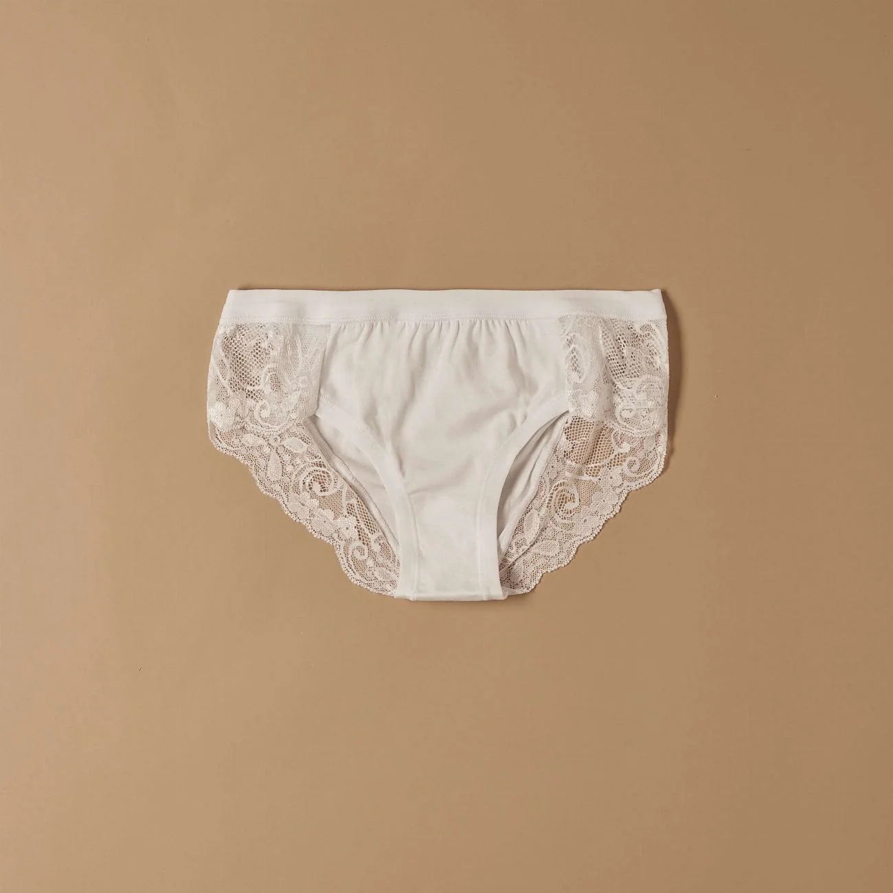 Slip in cotone modal con fascia e pizzo laterale - Image 4