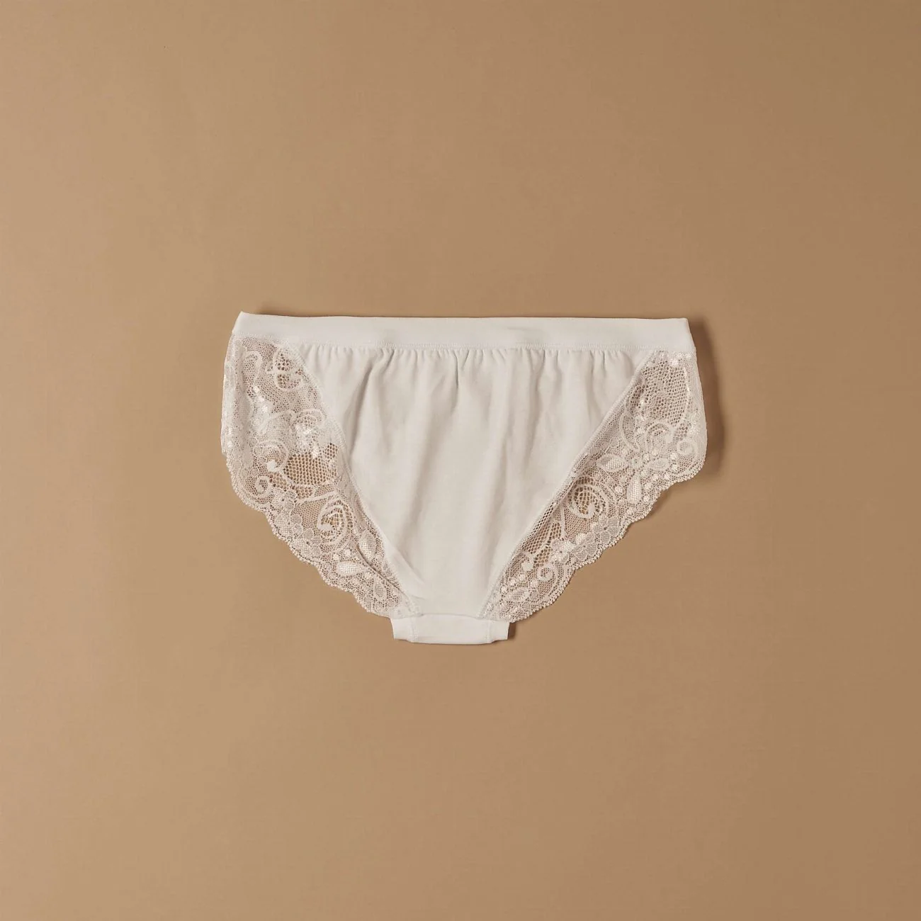Slip in cotone modal con fascia e pizzo laterale - Image 5