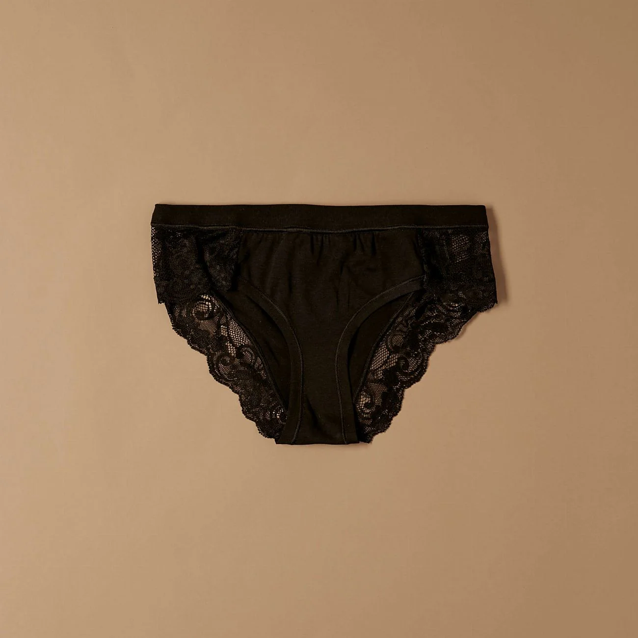 Slip in cotone modal con fascia e pizzo laterale - Image 9