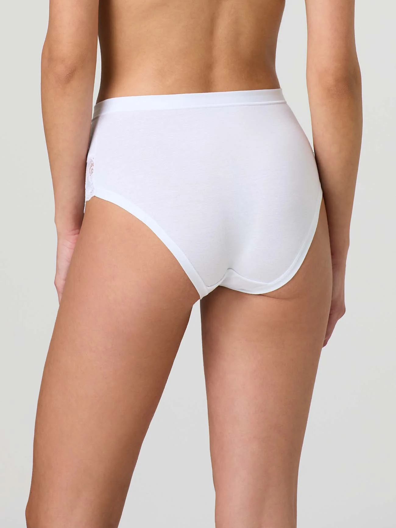 Midi in cotone modal con fascia e pizzo frontale - Image 3