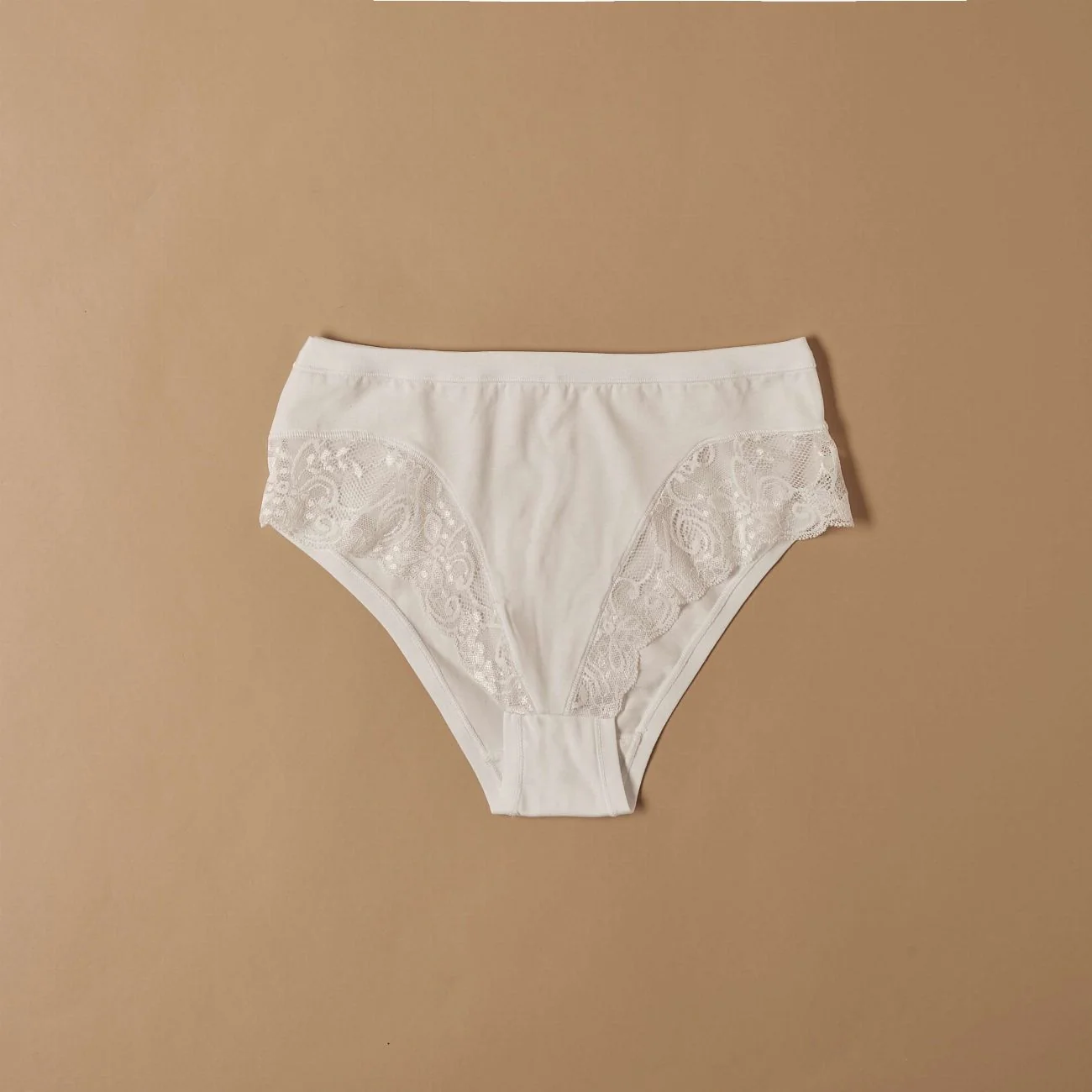 Midi in cotone modal con fascia e pizzo frontale - Image 4