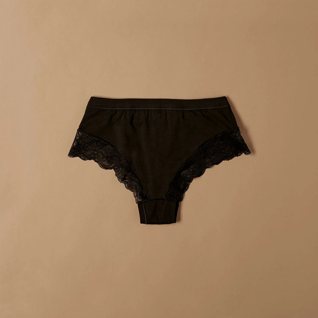 Slip short in cotone modal con fascia e pizzo - Image 10