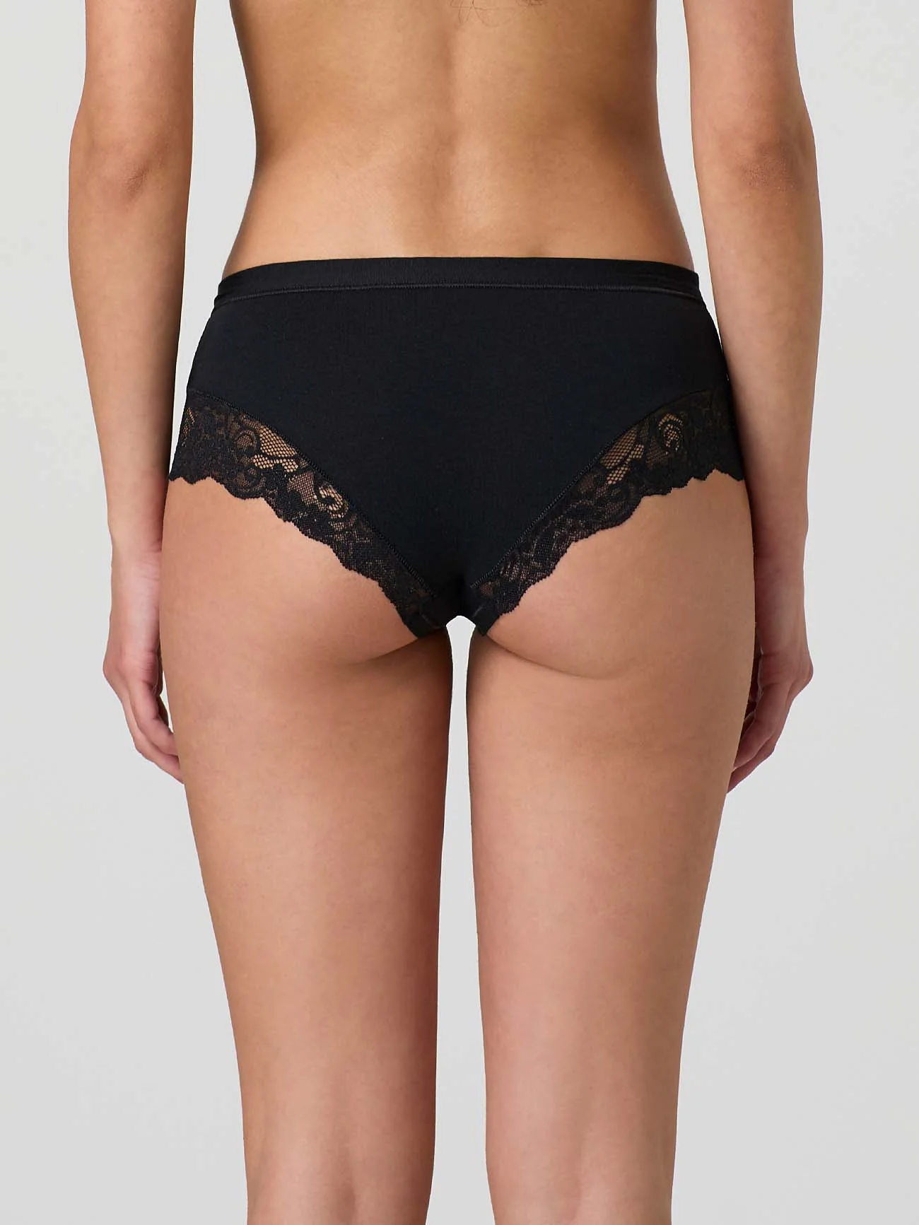 Slip short in cotone modal con fascia e pizzo - Image 8