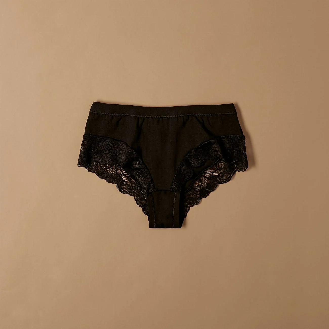 Slip short in cotone modal con fascia e pizzo - Image 9