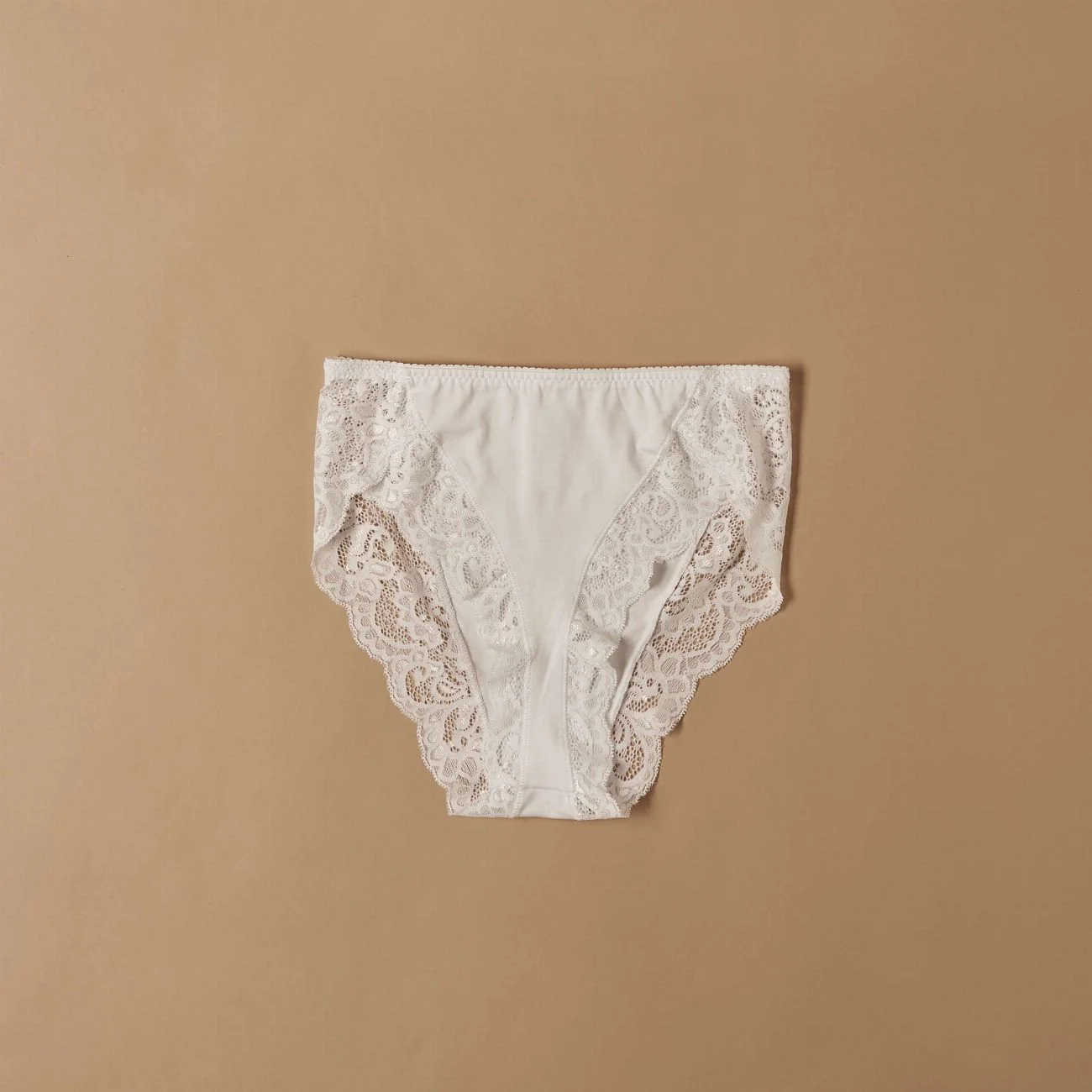 Slip in cotone modal con bordo a smerlo e pizzo - Image 4