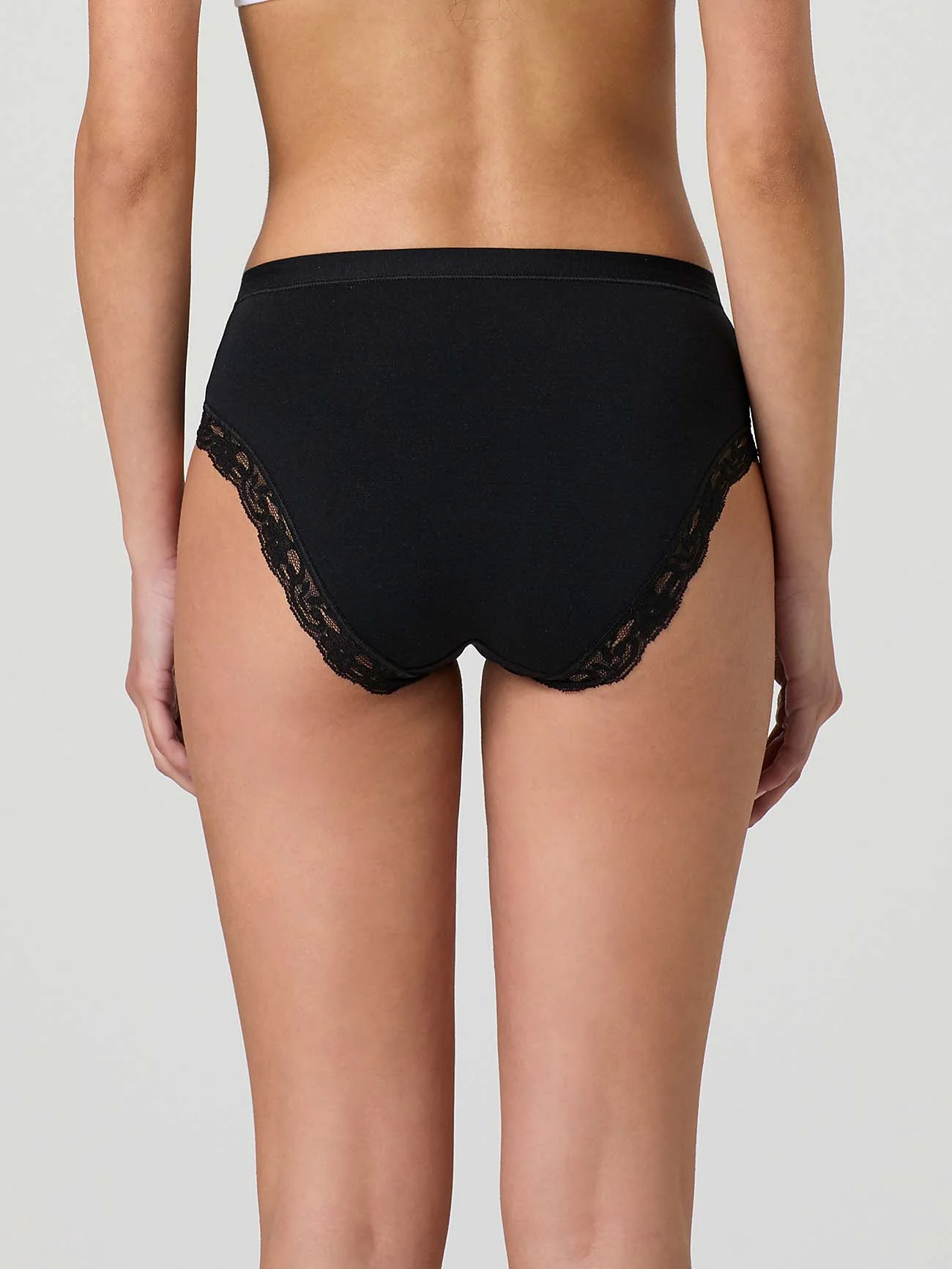 Midi in cotone modal con fascia e pizzo - Image 8