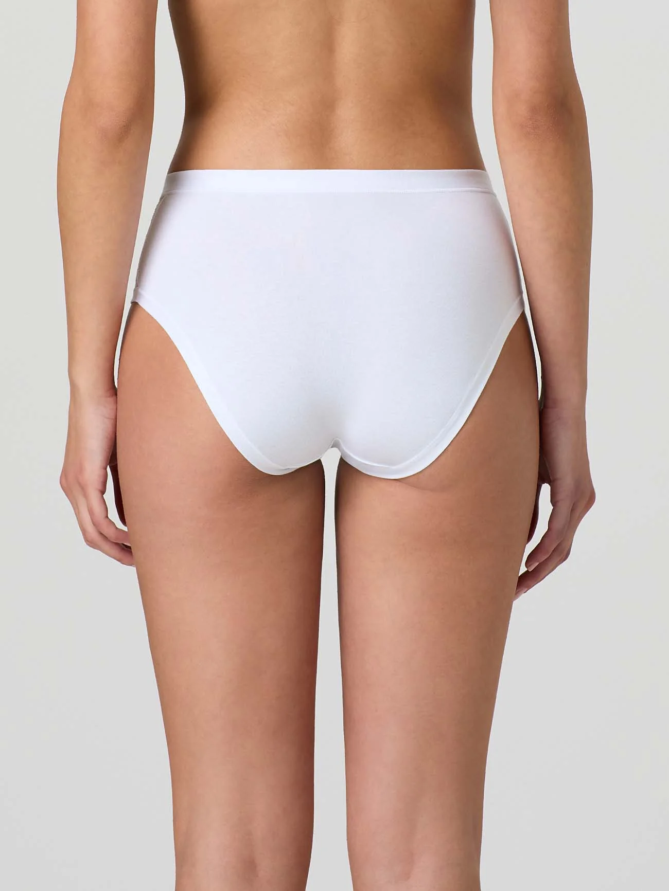 Midi in cotone modal con fascia e pizzo laterale - Image 3