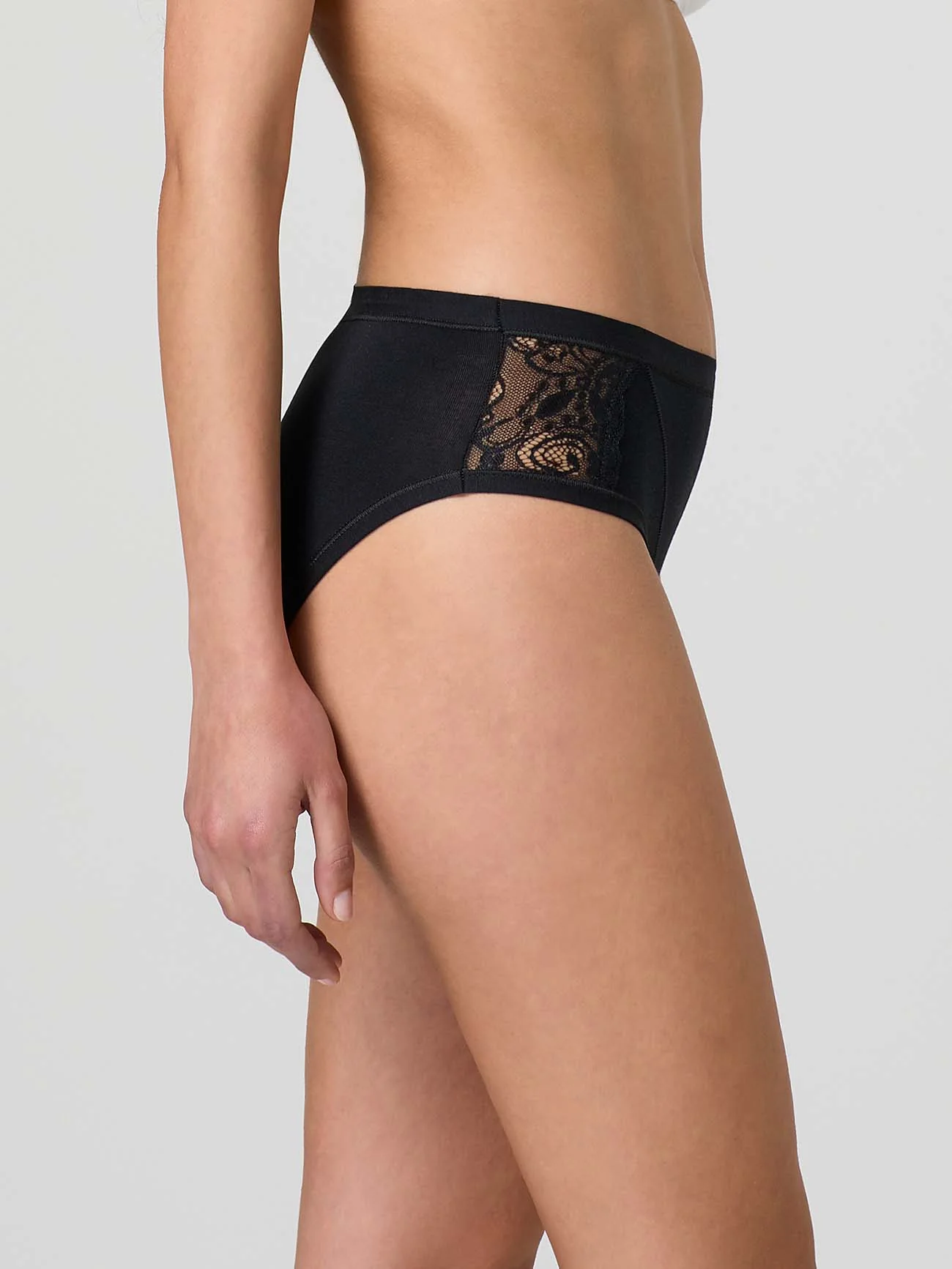 Midi in cotone modal con fascia e pizzo laterale - Image 9