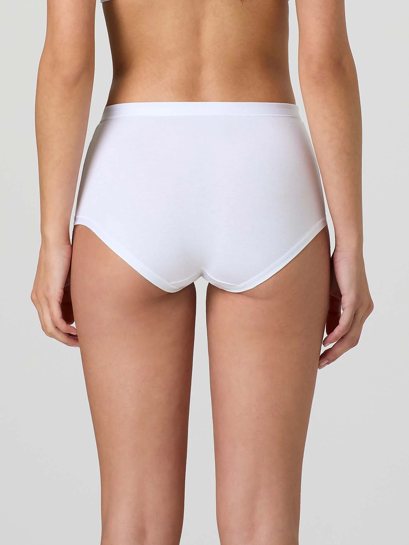 Culotte in cotone modal con fascia e pizzo frontale - Image 3