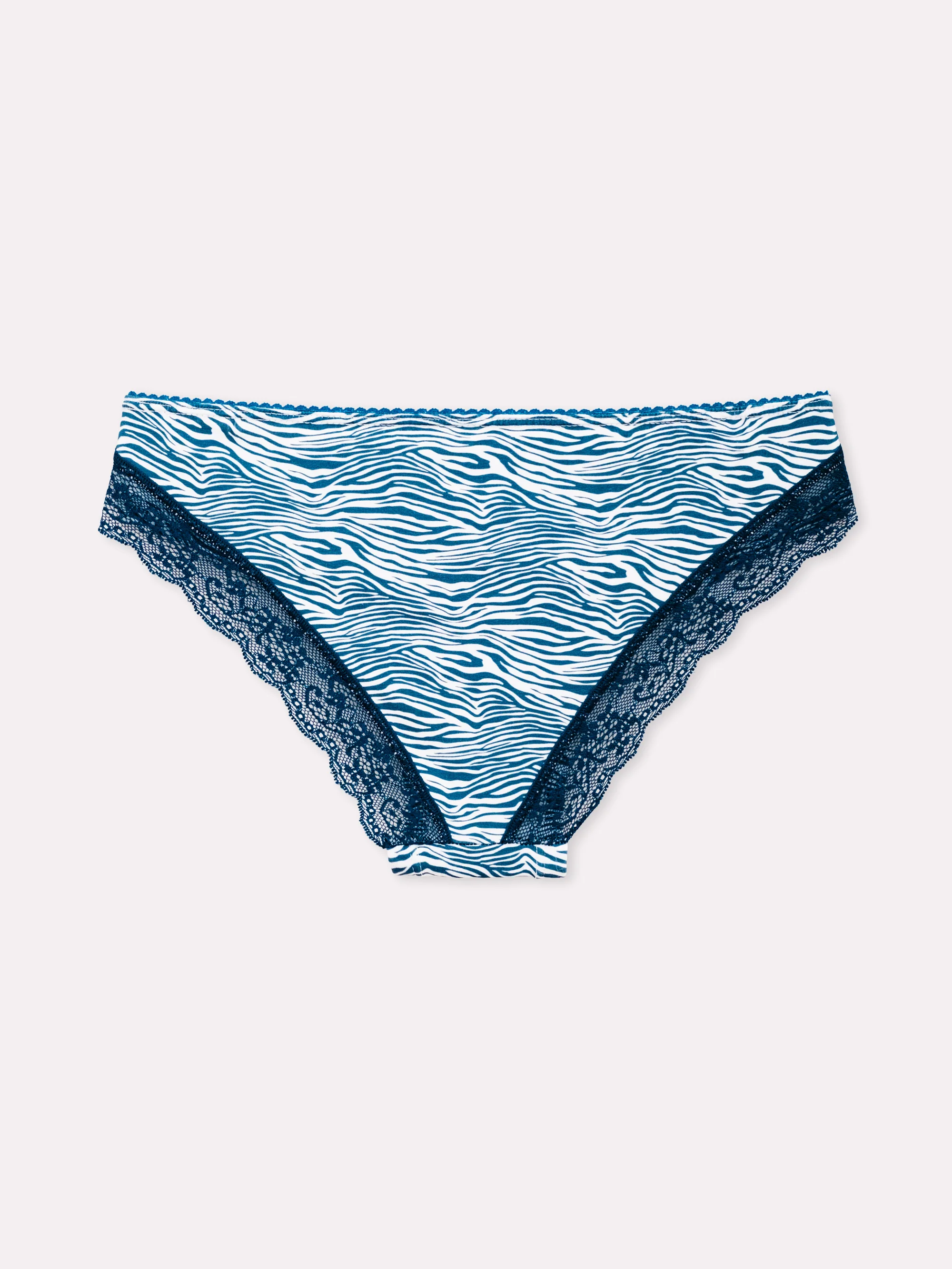 Slip fantasia zebrata con pizzo serie Attimo - Image 3