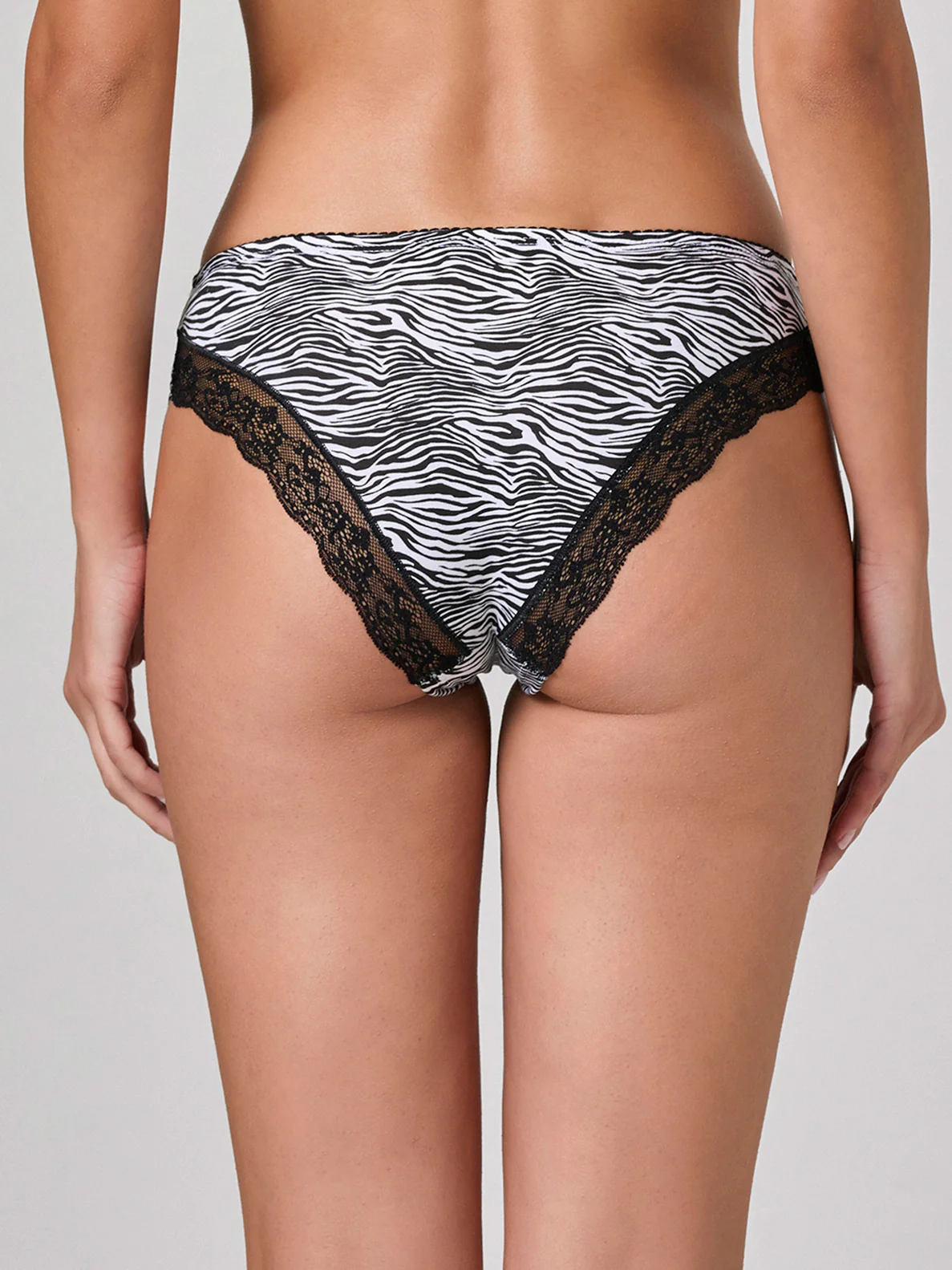 Slip fantasia zebrata con pizzo serie Attimo - Image 5