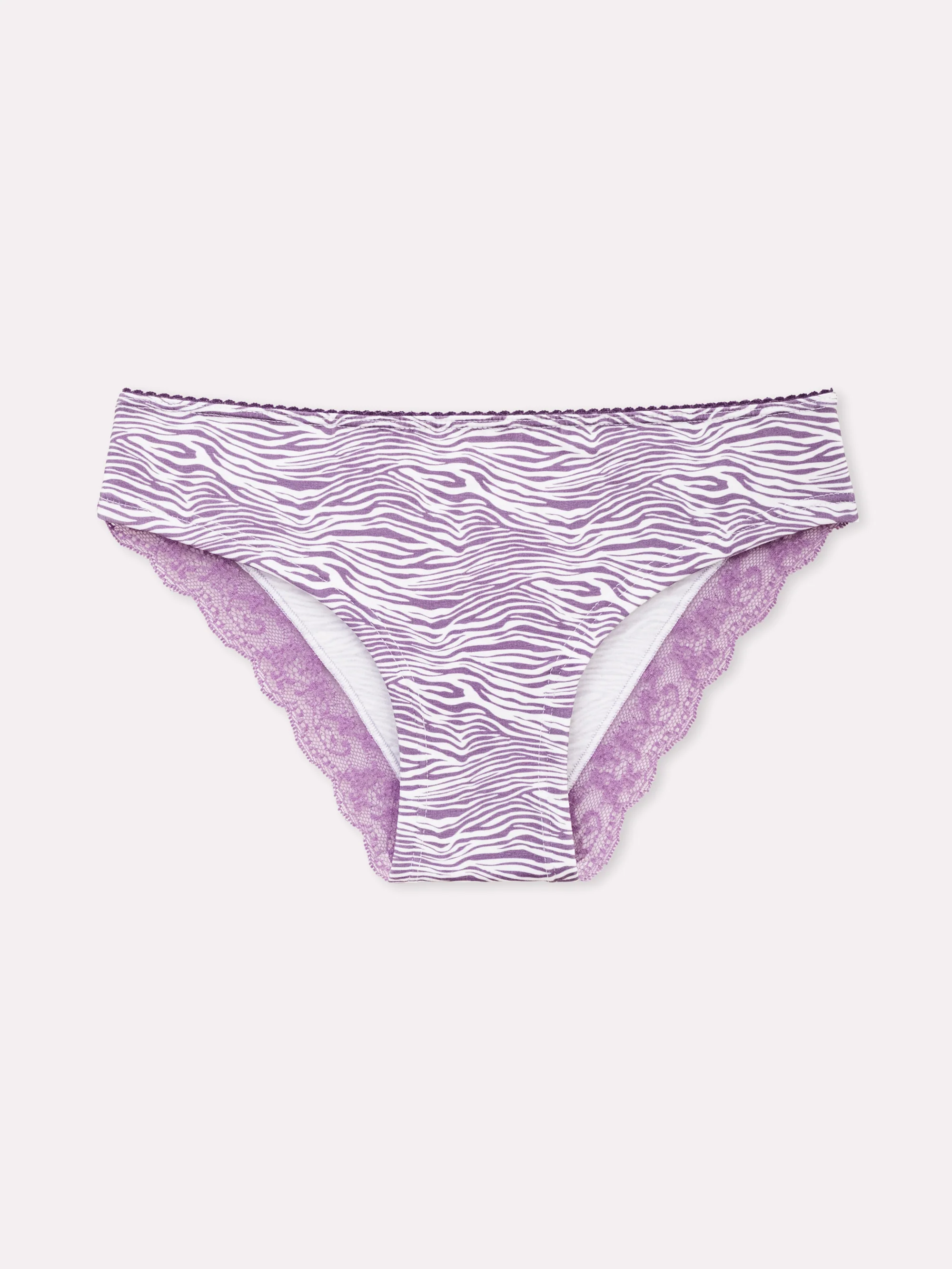 Slip fantasia zebrata con pizzo serie Attimo - Image 7