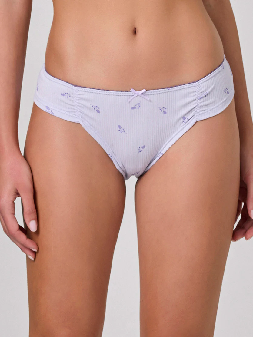 Slip in cotone elasticizzato a costine serie Essenza - Image 4