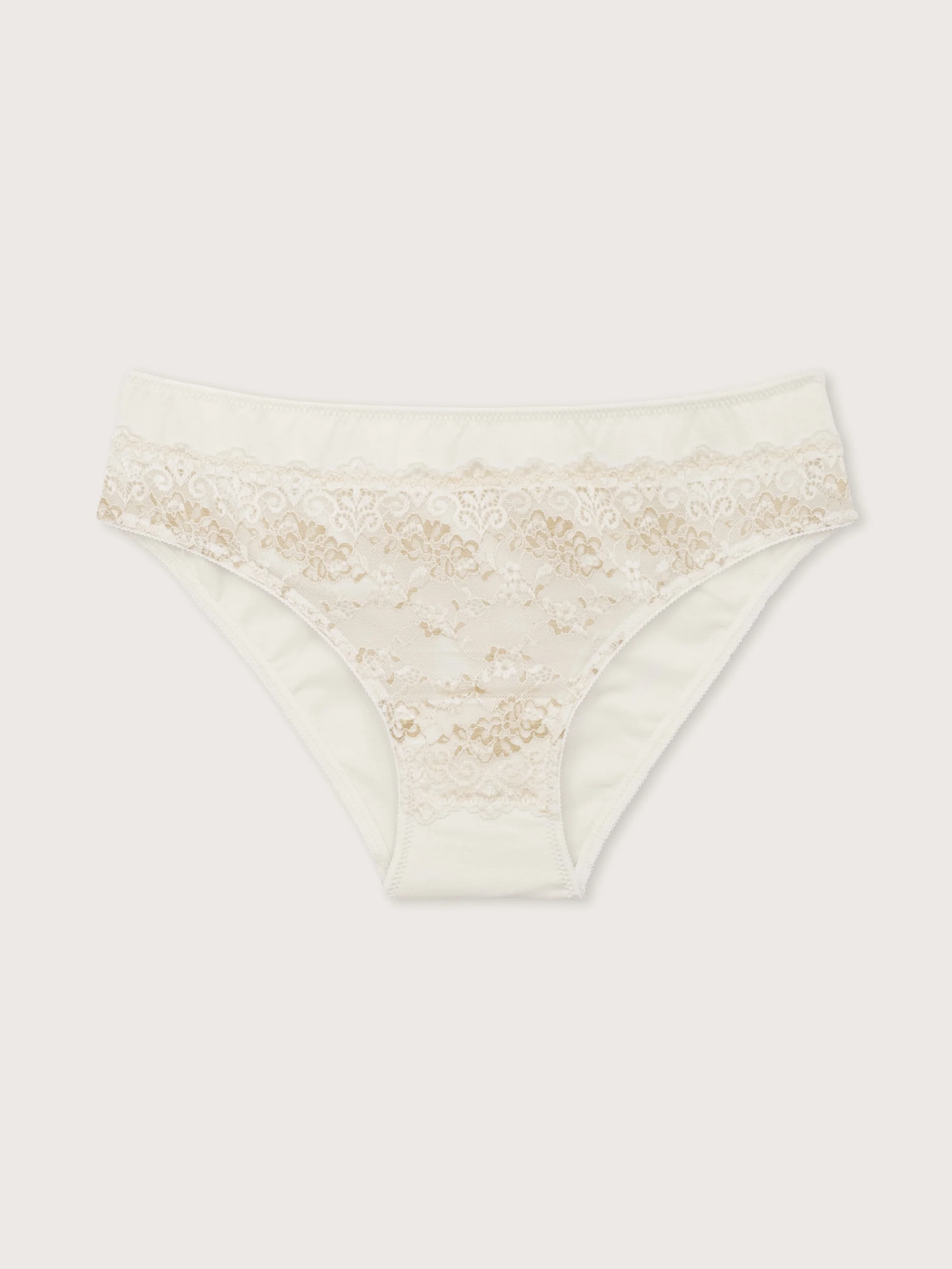 Slip in cotone elasticizzato e pizzo serie Alma - Image 7