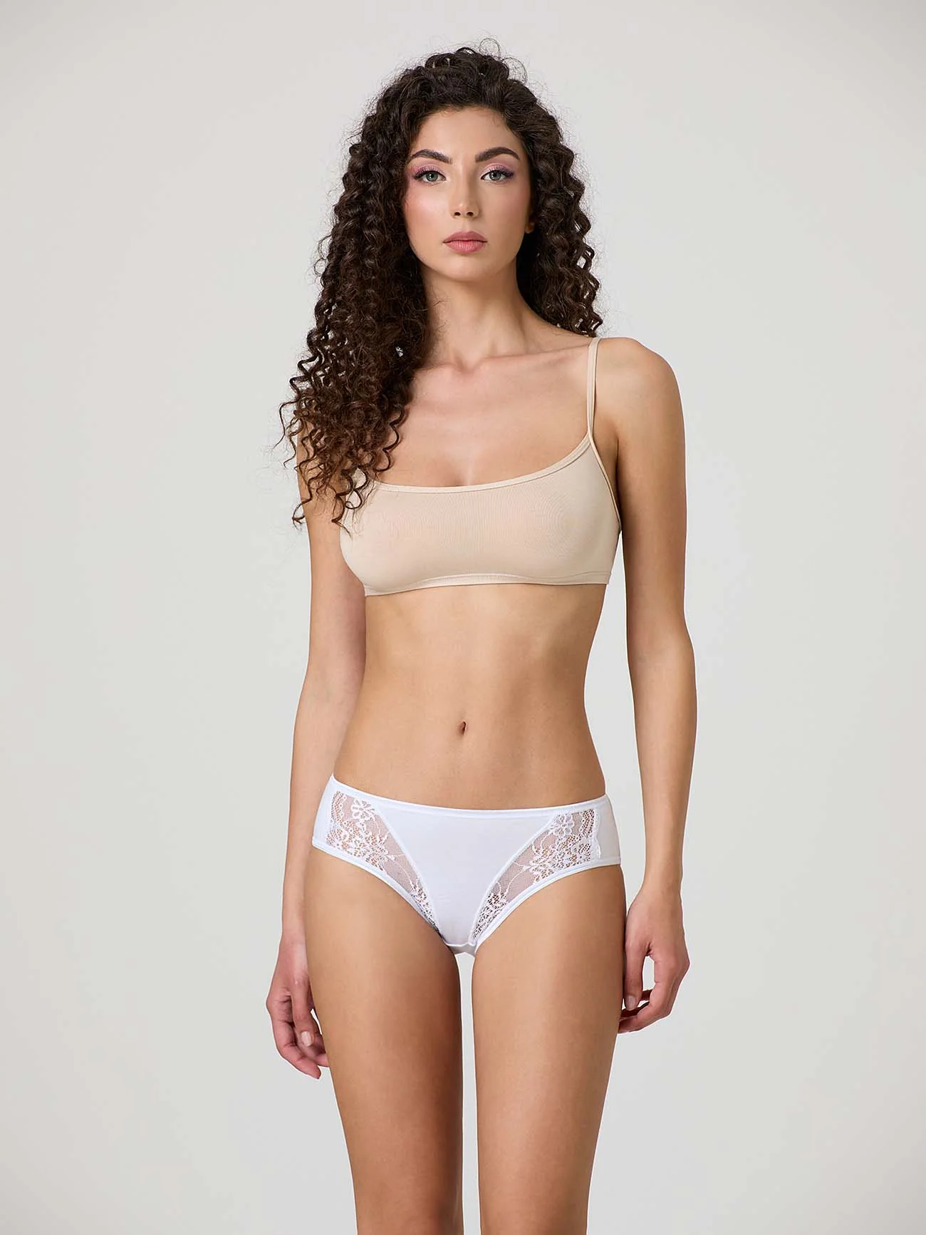 Slip in cotone bielastico e pizzo (3 pezzi) - Image 6