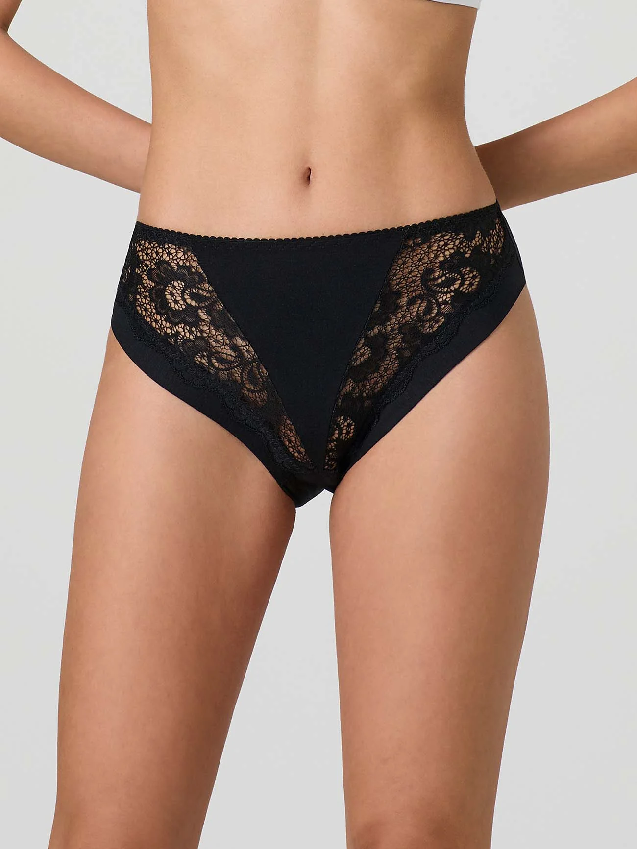 Slip in cotone modal e inserti in pizzo - Image 12