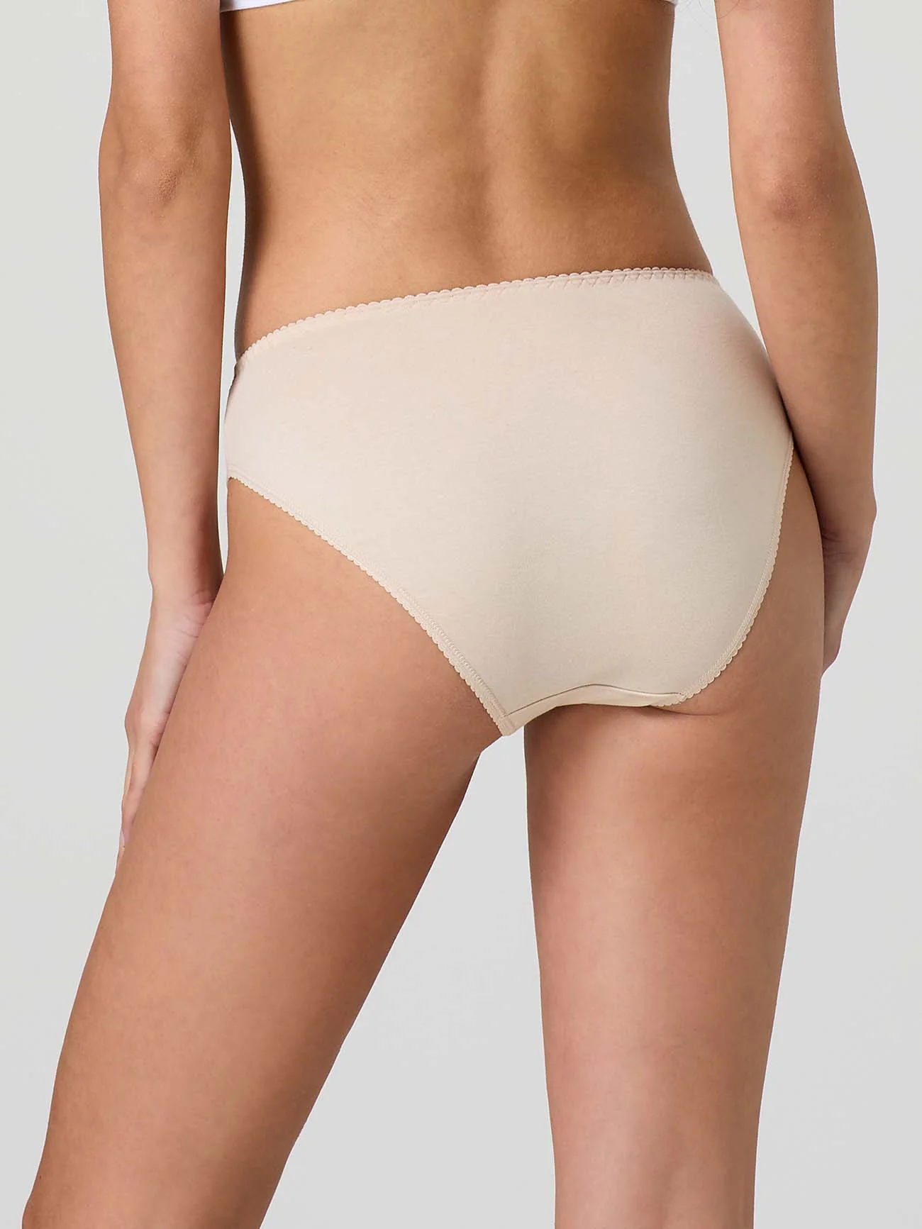Slip in cotone modal e inserti in pizzo - Image 3