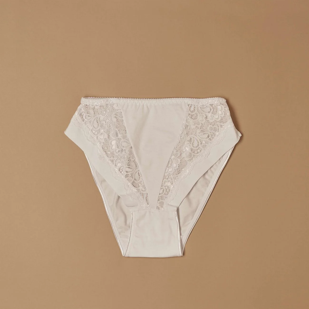 Slip in cotone modal e inserti in pizzo - Image 9