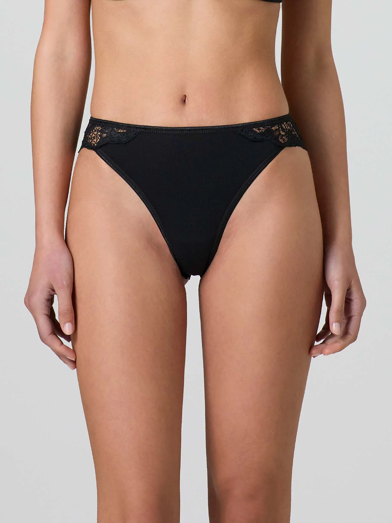 Slip in cotone modal e pizzo sul retro - Image 2