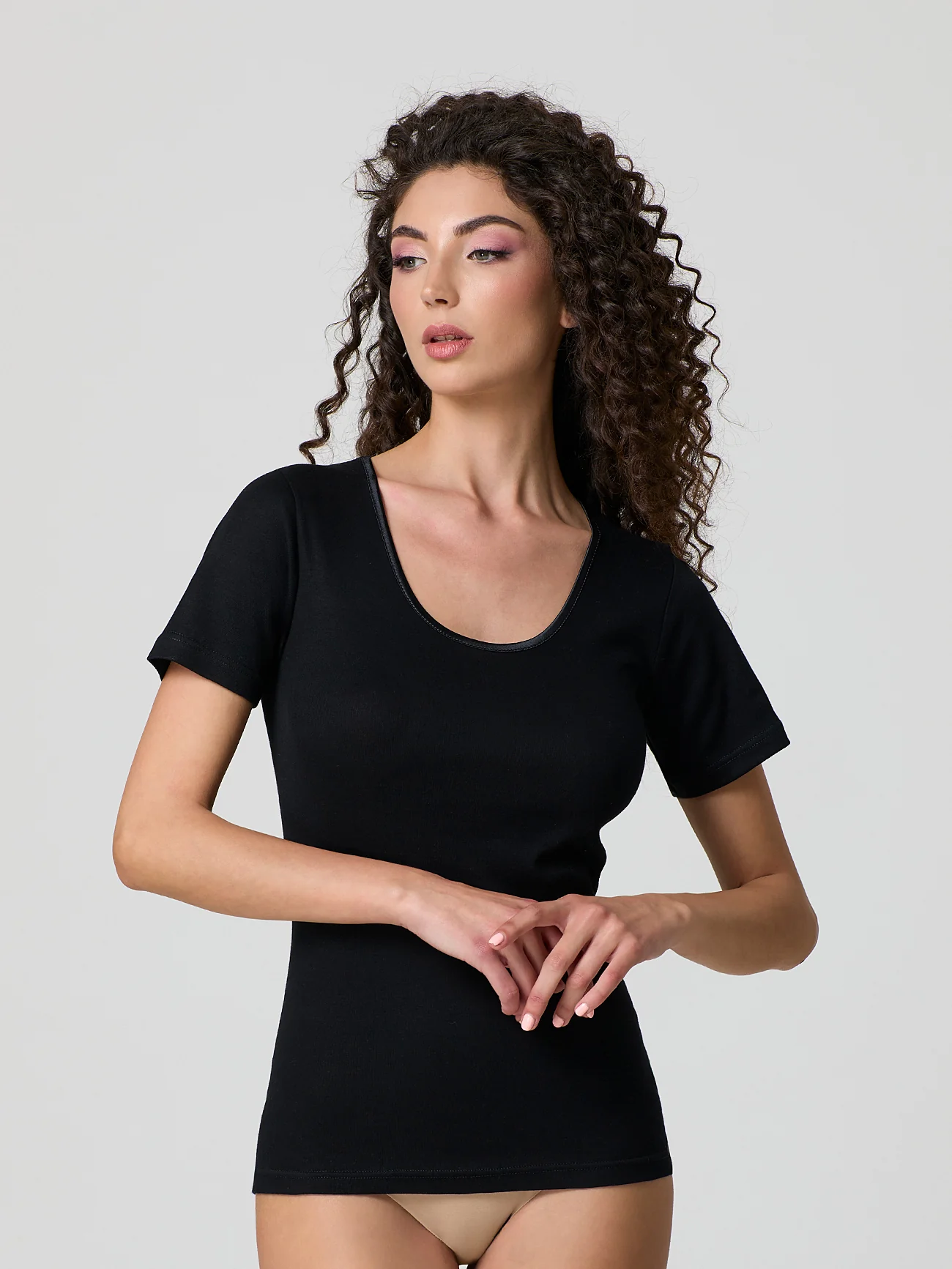 T-shirt con profilo in raso (3 pezzi) - Image 5