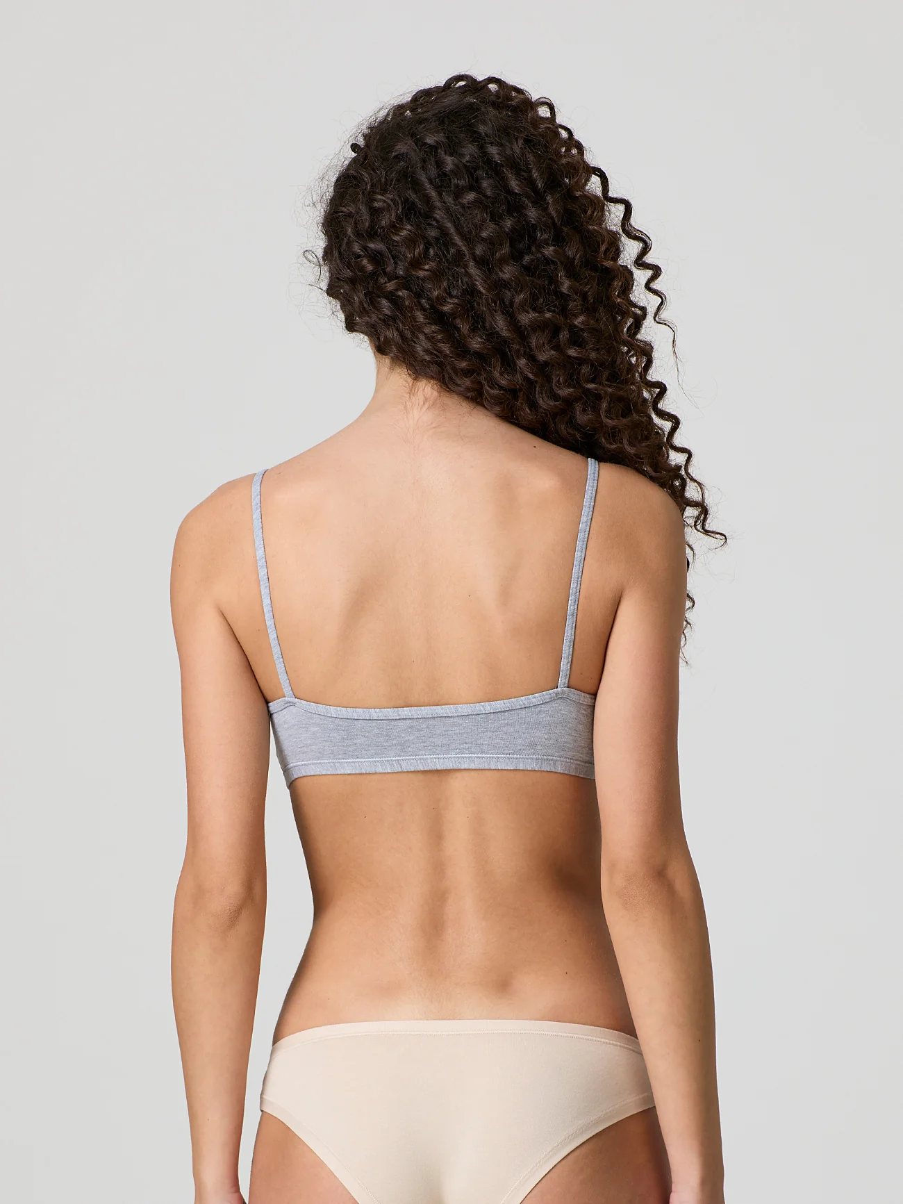 Top brassiere con spalline in cotone modal - Image 14