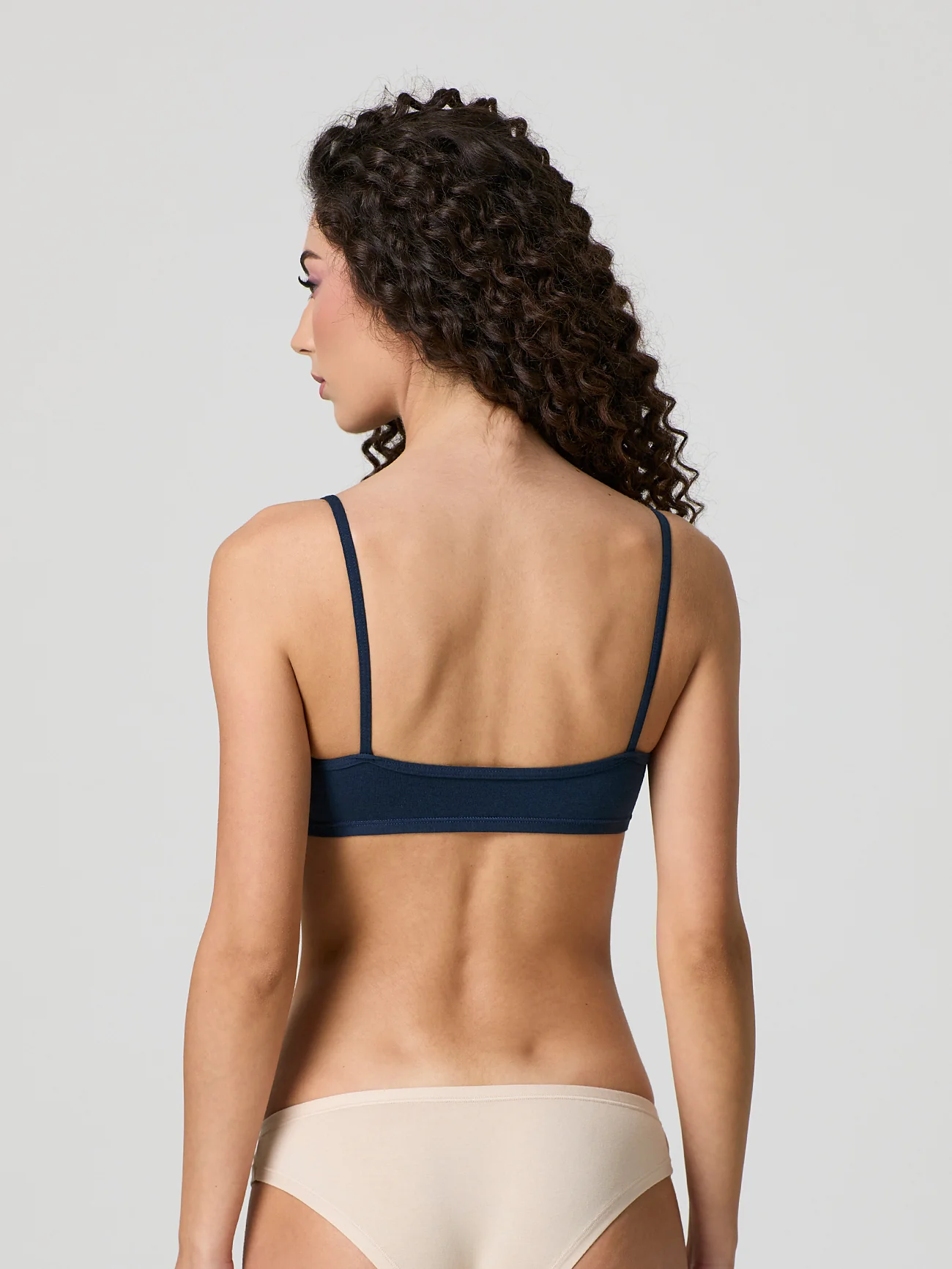 Top brassiere con spalline in cotone modal - Image 18